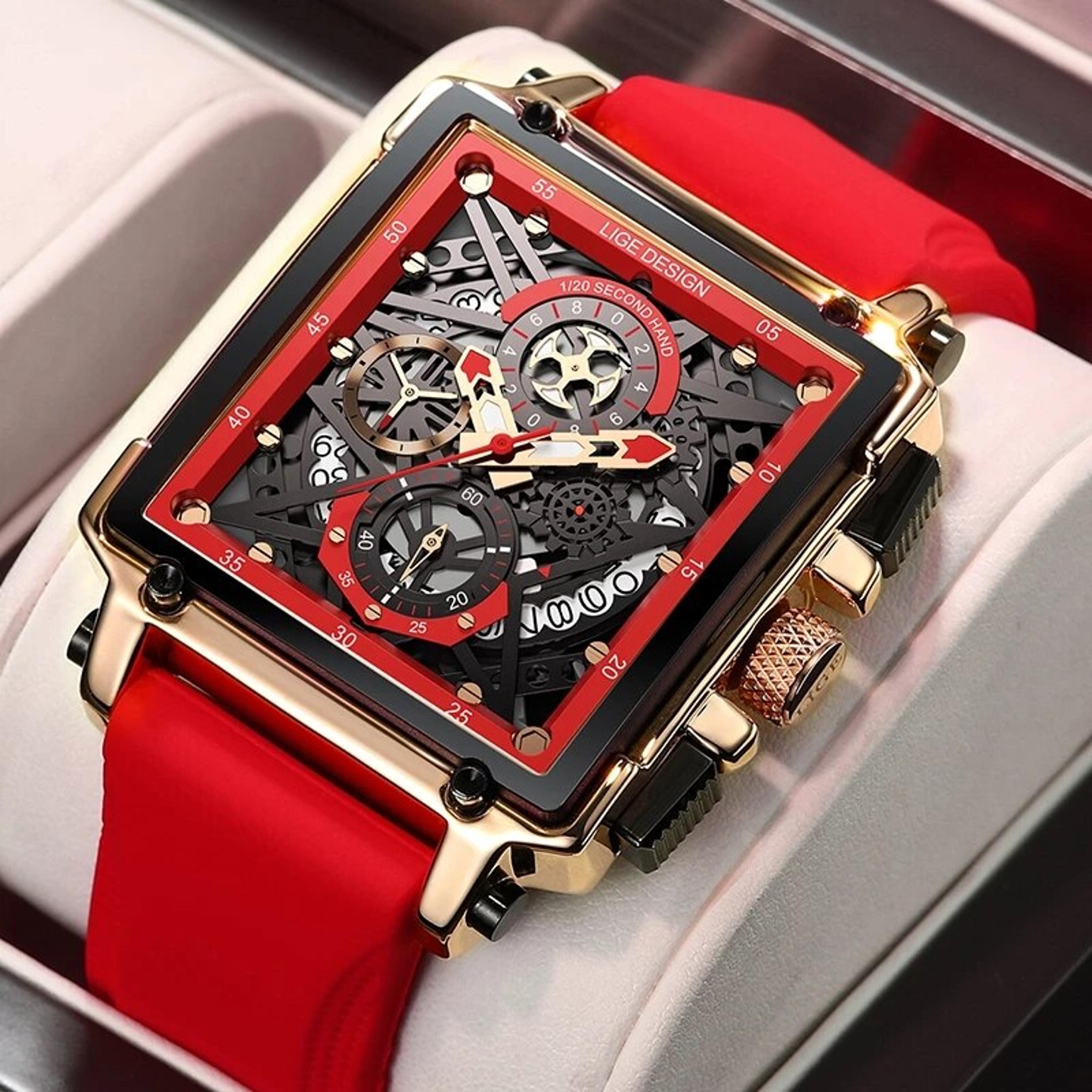 luxury mens chronograph watch waterproof quartz sports wristwatch