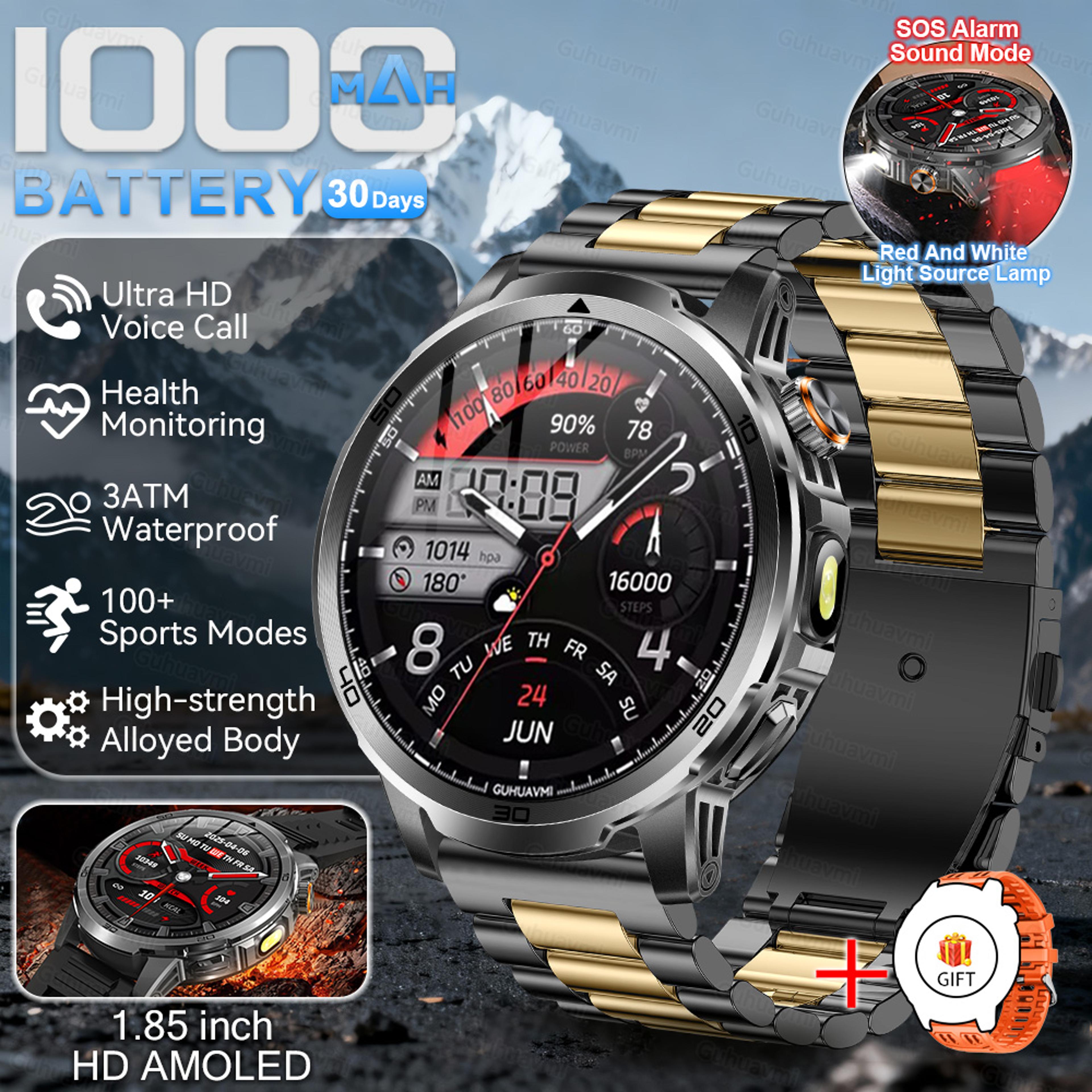 Ultra Rugged Smartwatch For Men AMOLED Display Battery And Flashlight 4