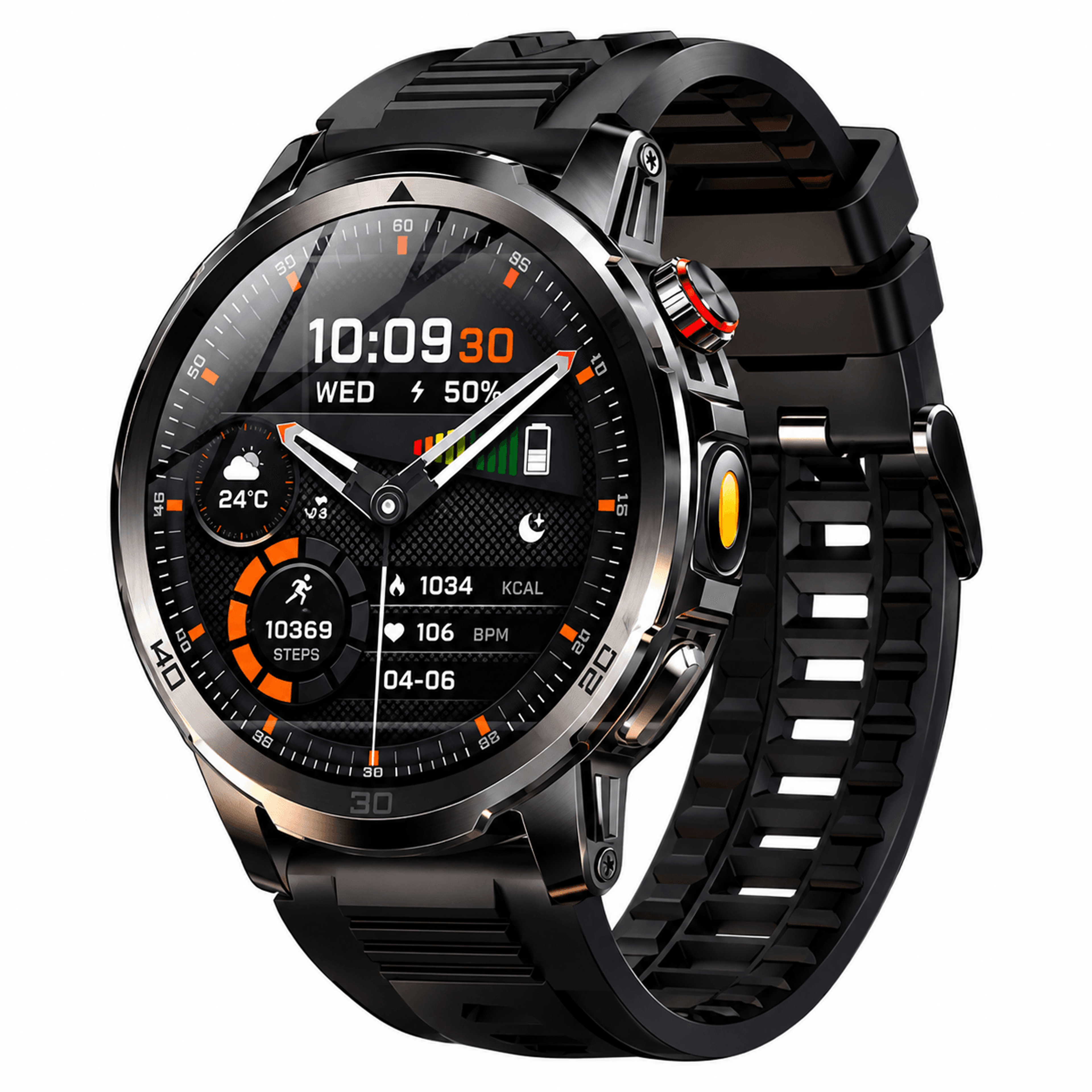Ultra Rugged Smartwatch For Men AMOLED Display Battery And Flashlight 0