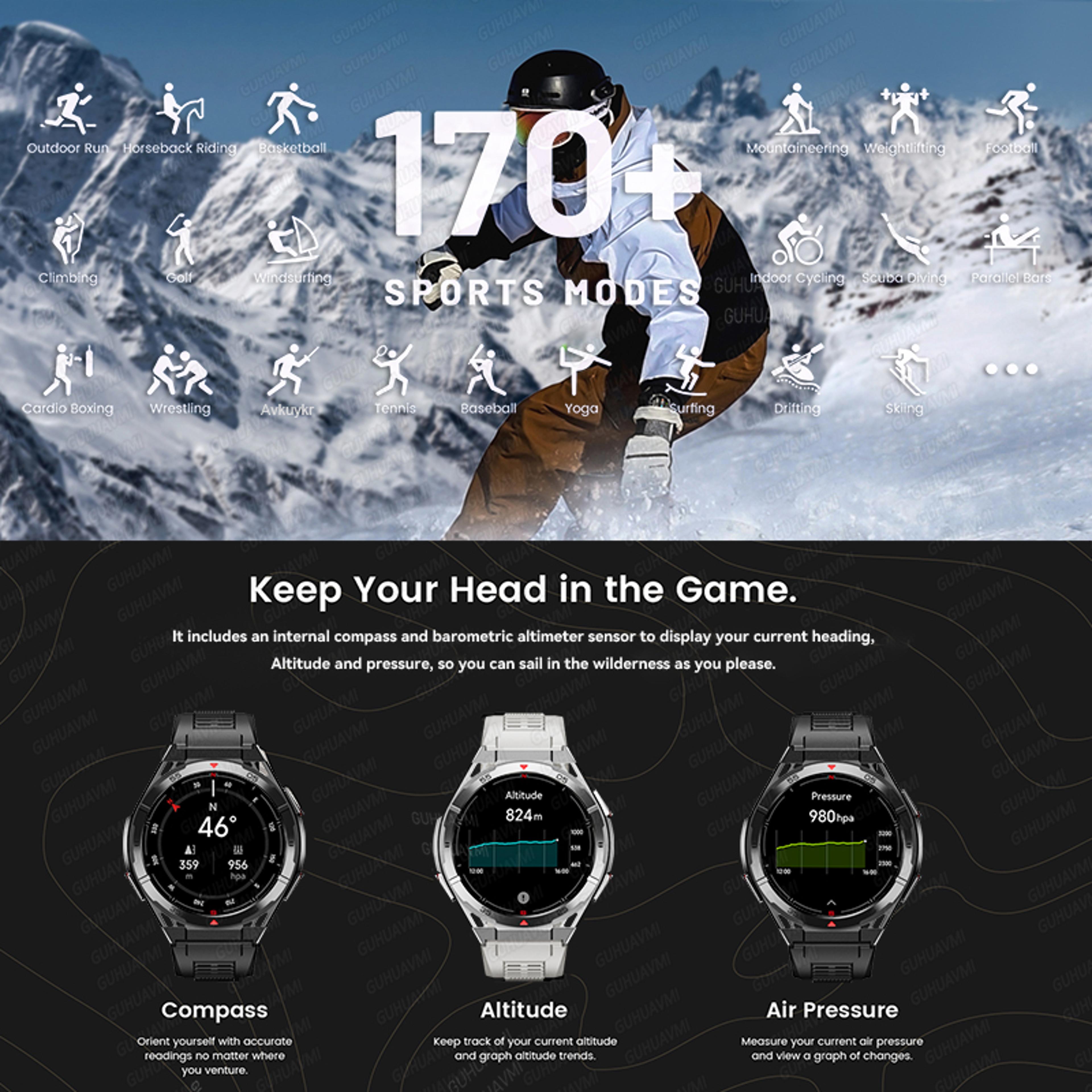 Outdoor GPS Smart Watch For Men AMOLED Waterproof Bluetooth Calling 4