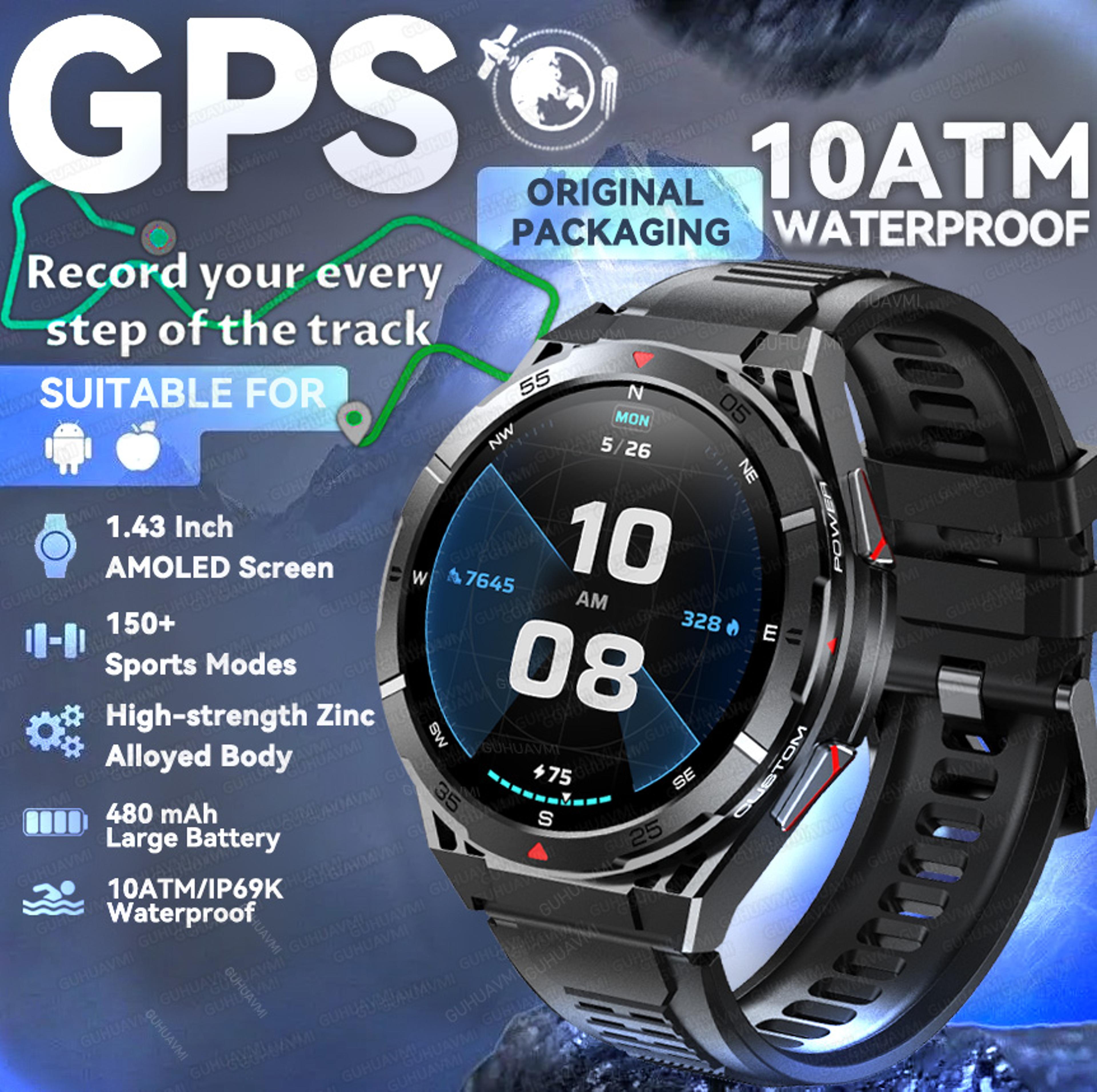 Outdoor GPS Smart Watch For Men AMOLED Waterproof Bluetooth Calling 12