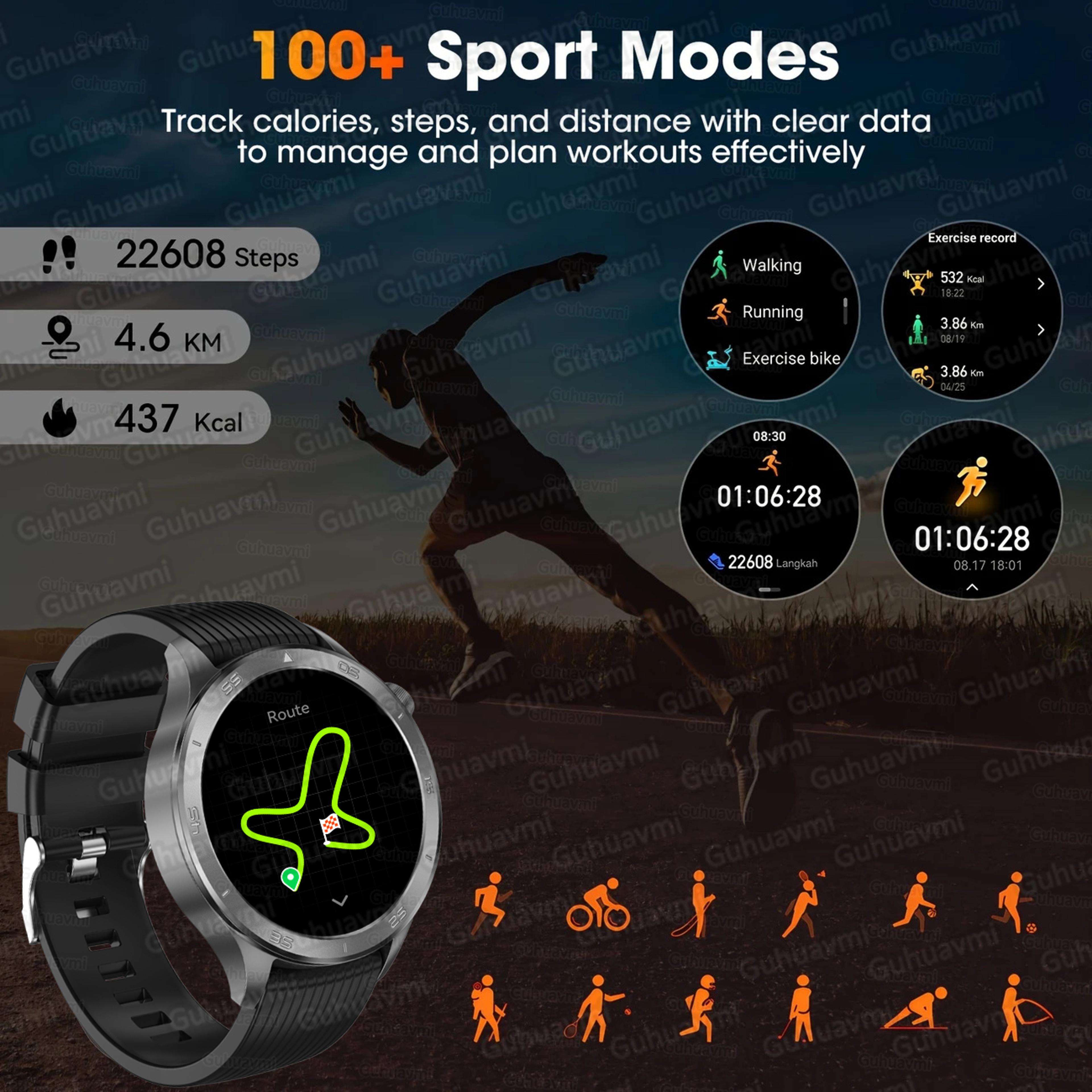 AMOLED Smartwatch With GPS Heart Rate Tracking And Bluetooth Calling 5