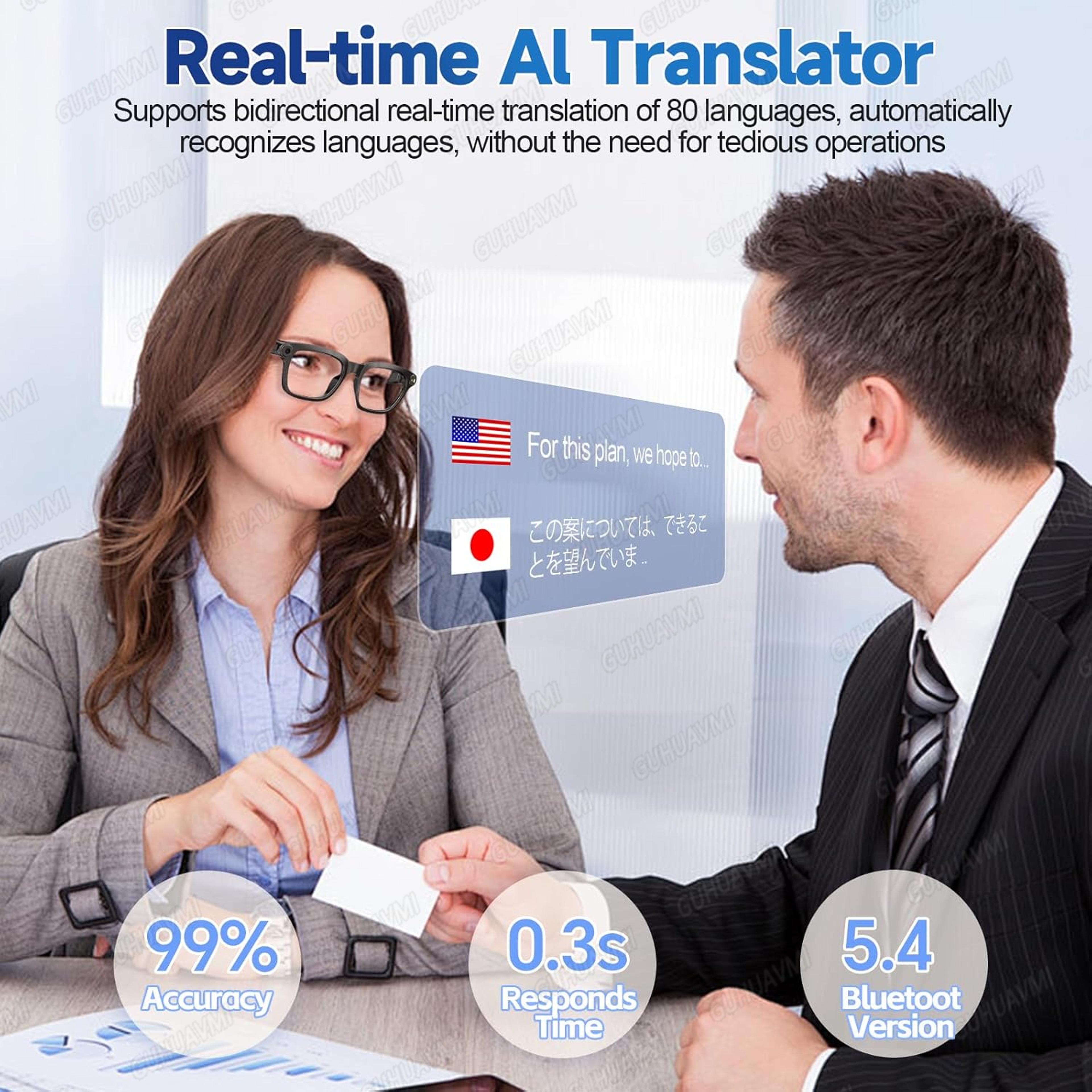 AI Smart Glasses With Camera ChatGPT Translation And Bluetooth 1