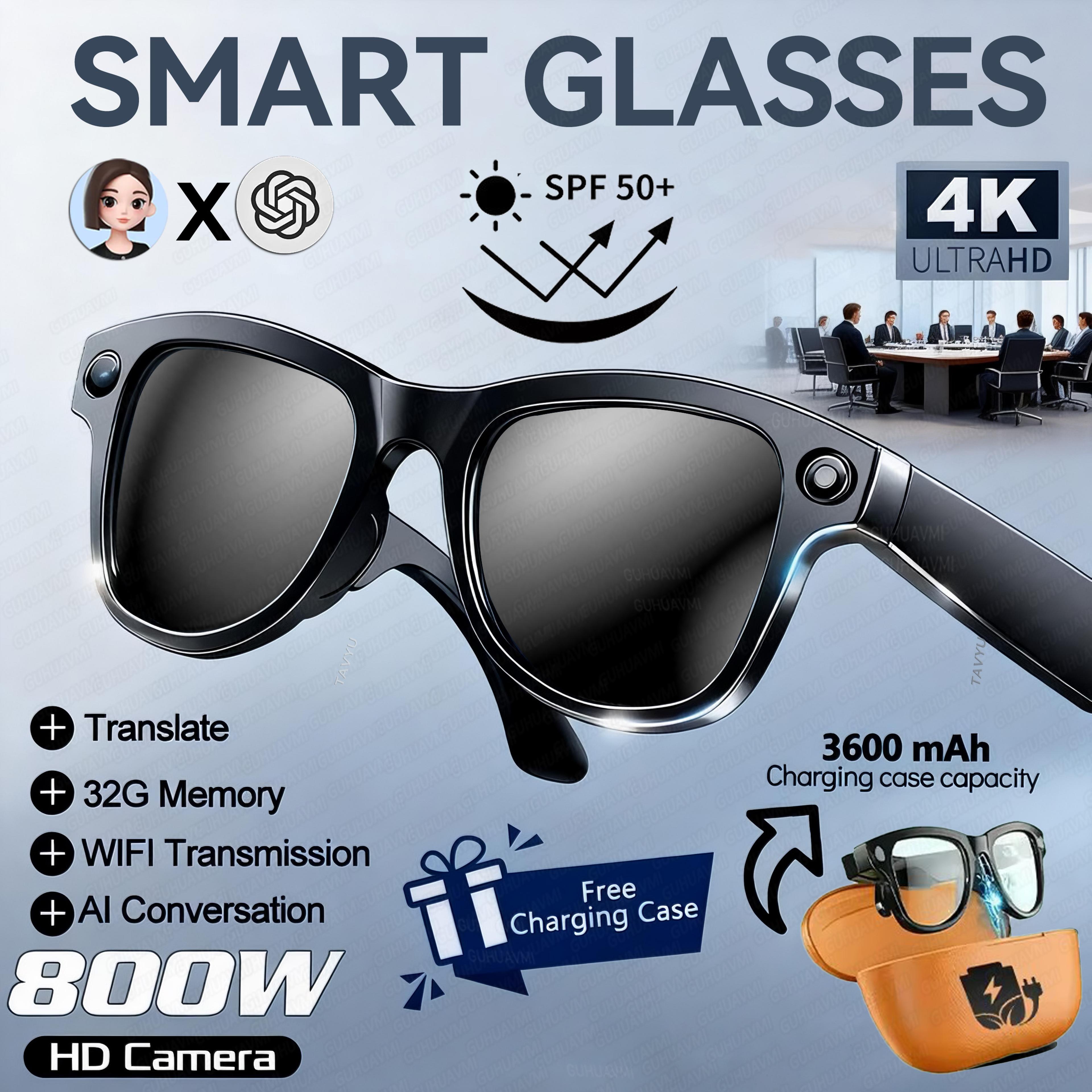 Smart AI Glasses With Camera Different Language Translation And Storage 8