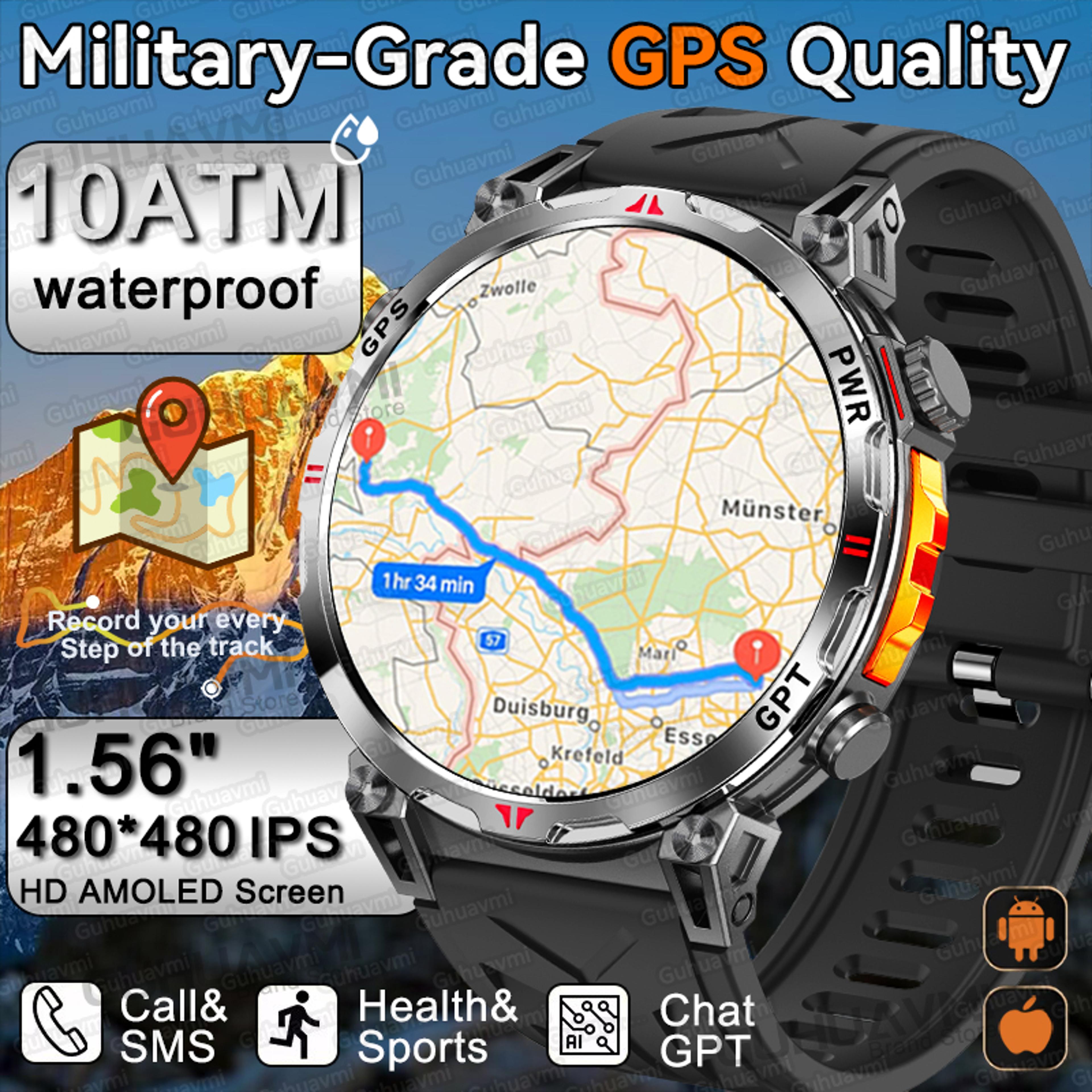 GPS Smartwatch For Men With AMOLED Display And Waterproof Design 1