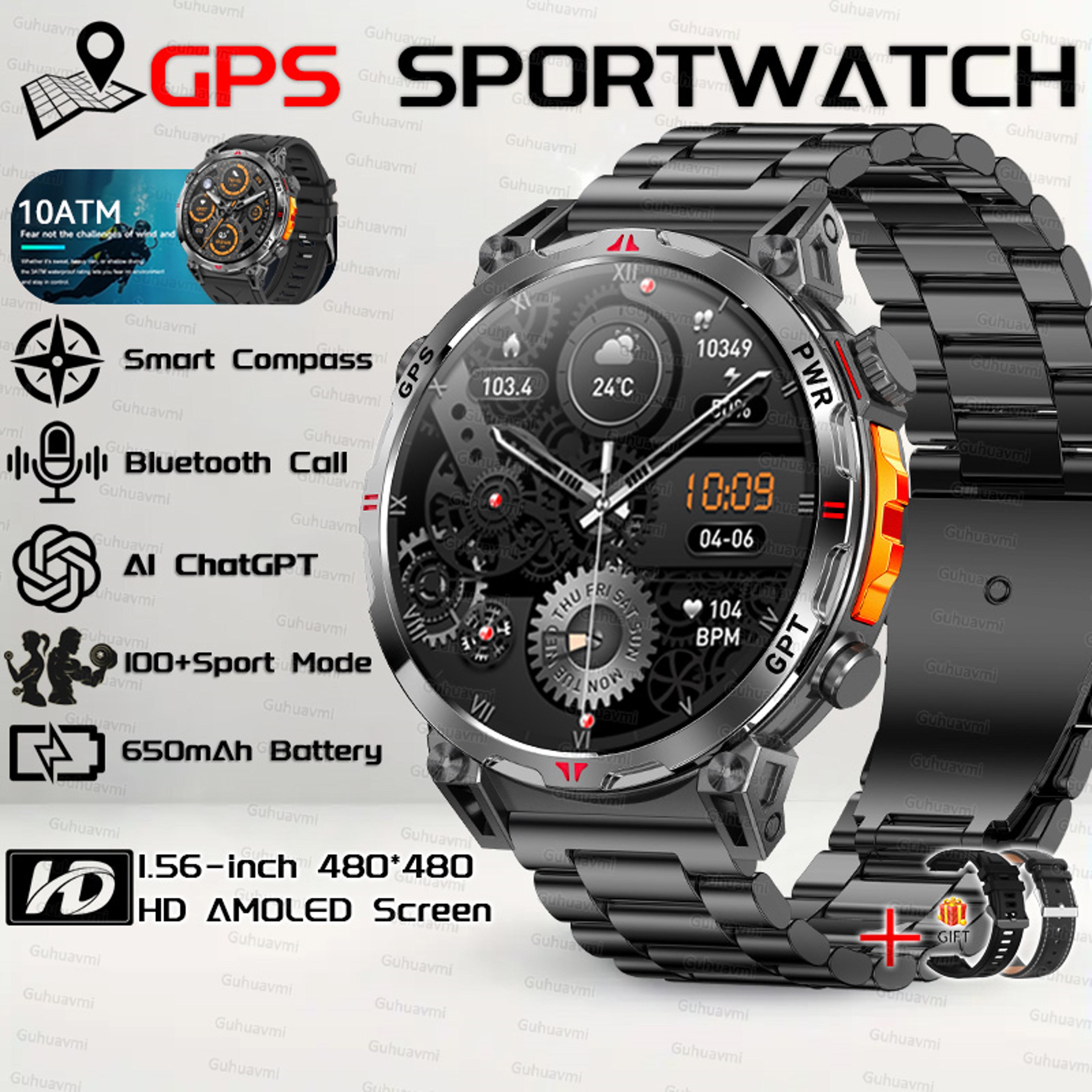 GPS Smartwatch For Men With AMOLED Display And Waterproof Design 9
