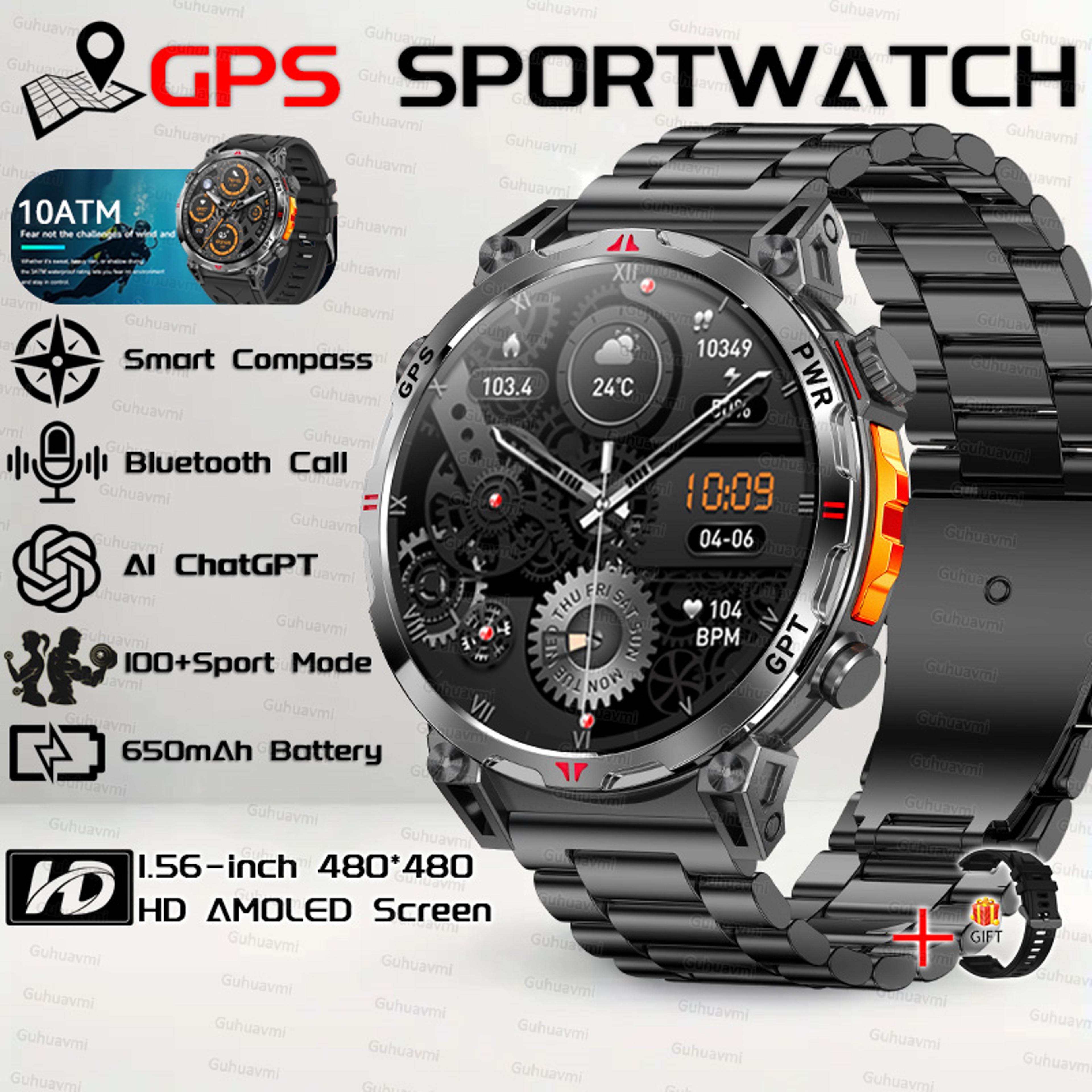GPS Smartwatch For Men With AMOLED Display And Waterproof Design 11
