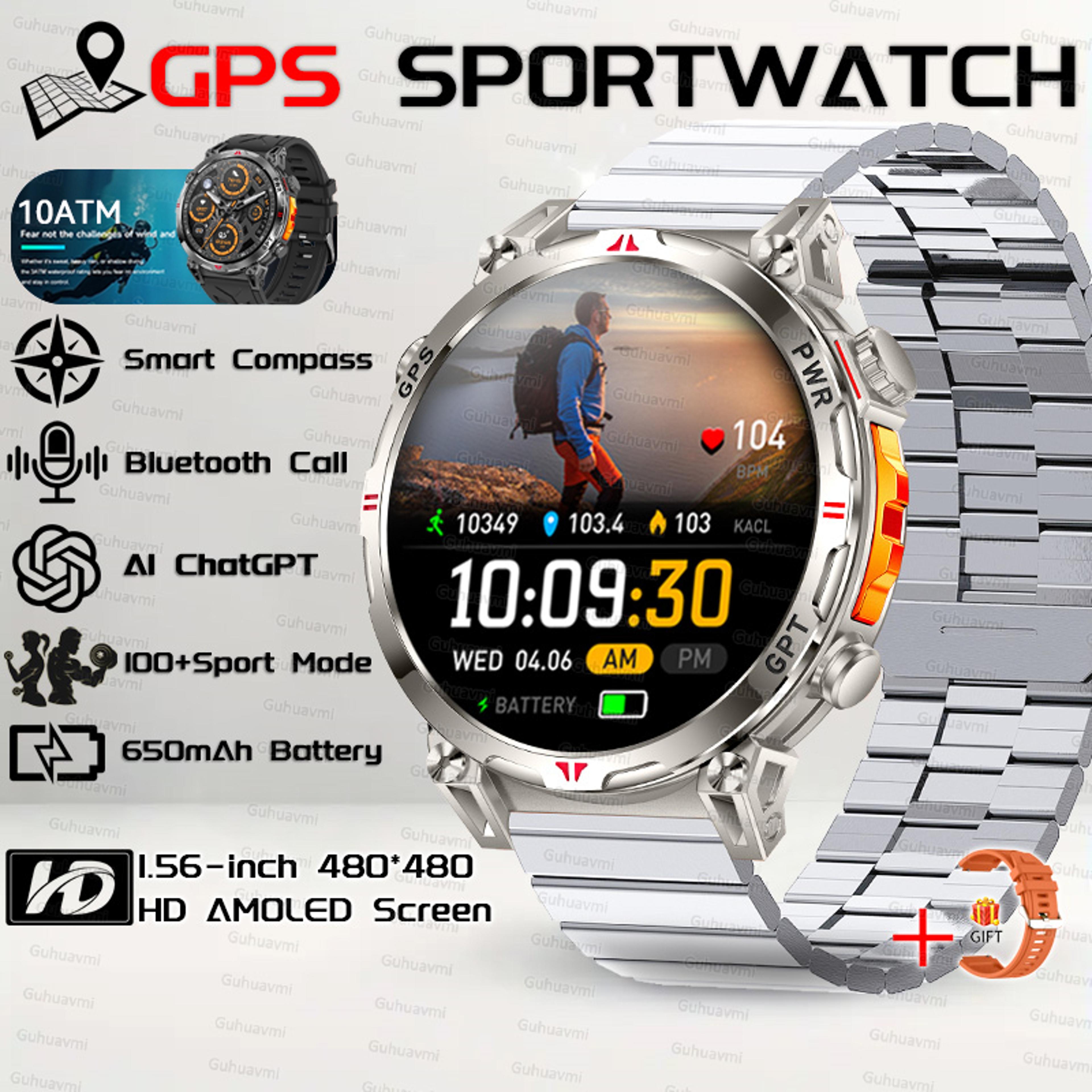 GPS Smartwatch For Men With AMOLED Display And Waterproof Design 12