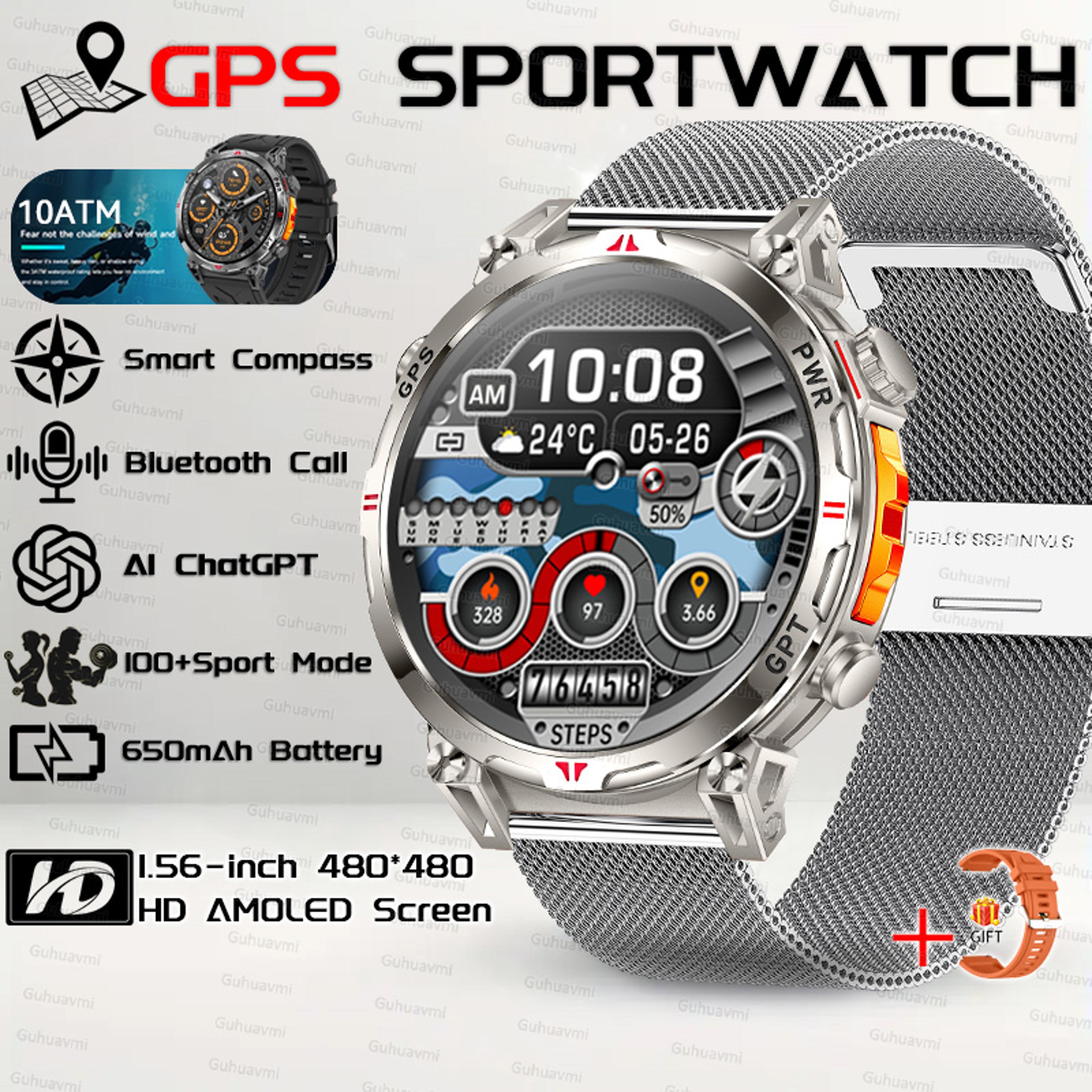GPS Smartwatch For Men With AMOLED Display And Waterproof Design 16