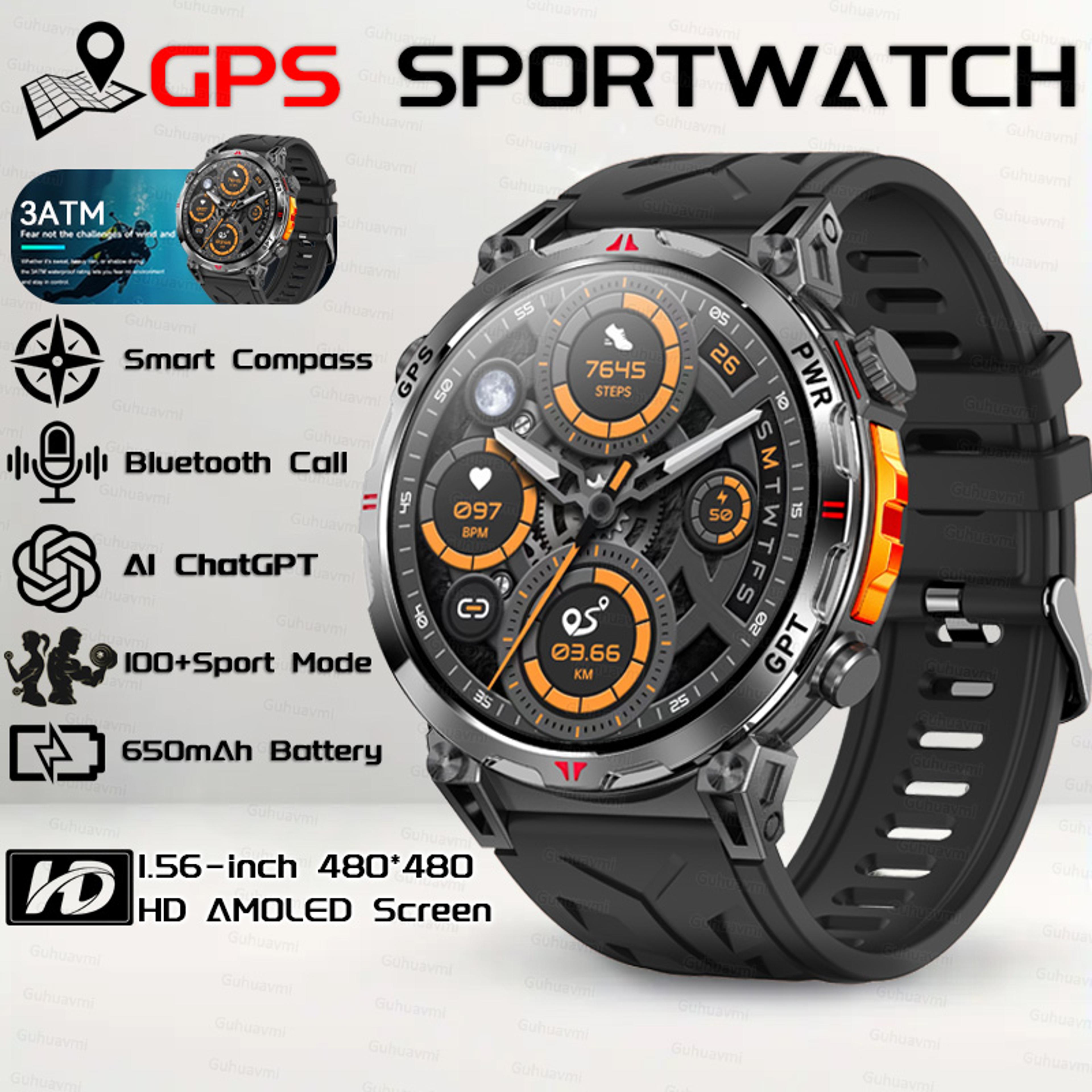 GPS Smartwatch For Men With AMOLED Display And Waterproof Design 23
