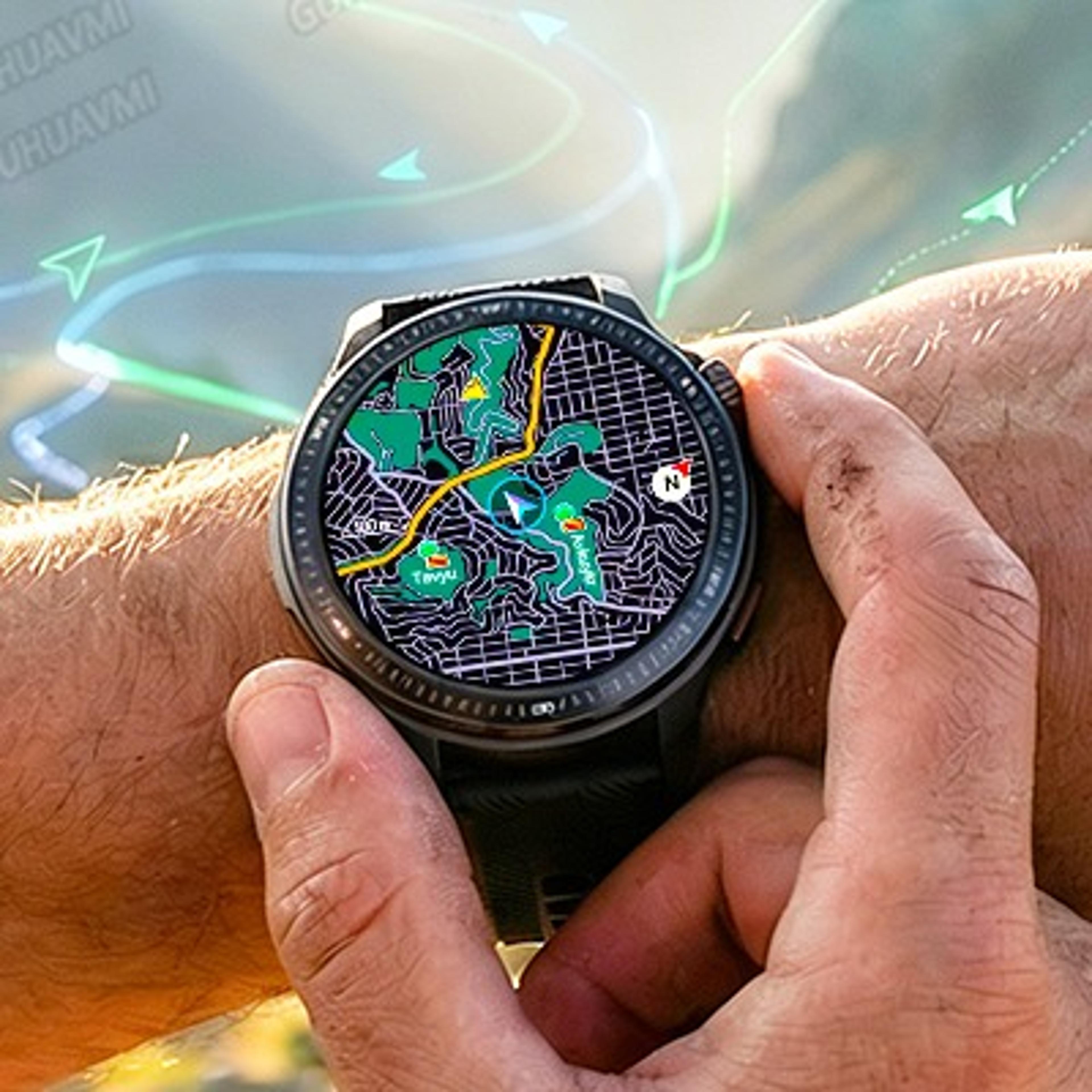 gps smart watch for men with offline maps music waterproof amoled display