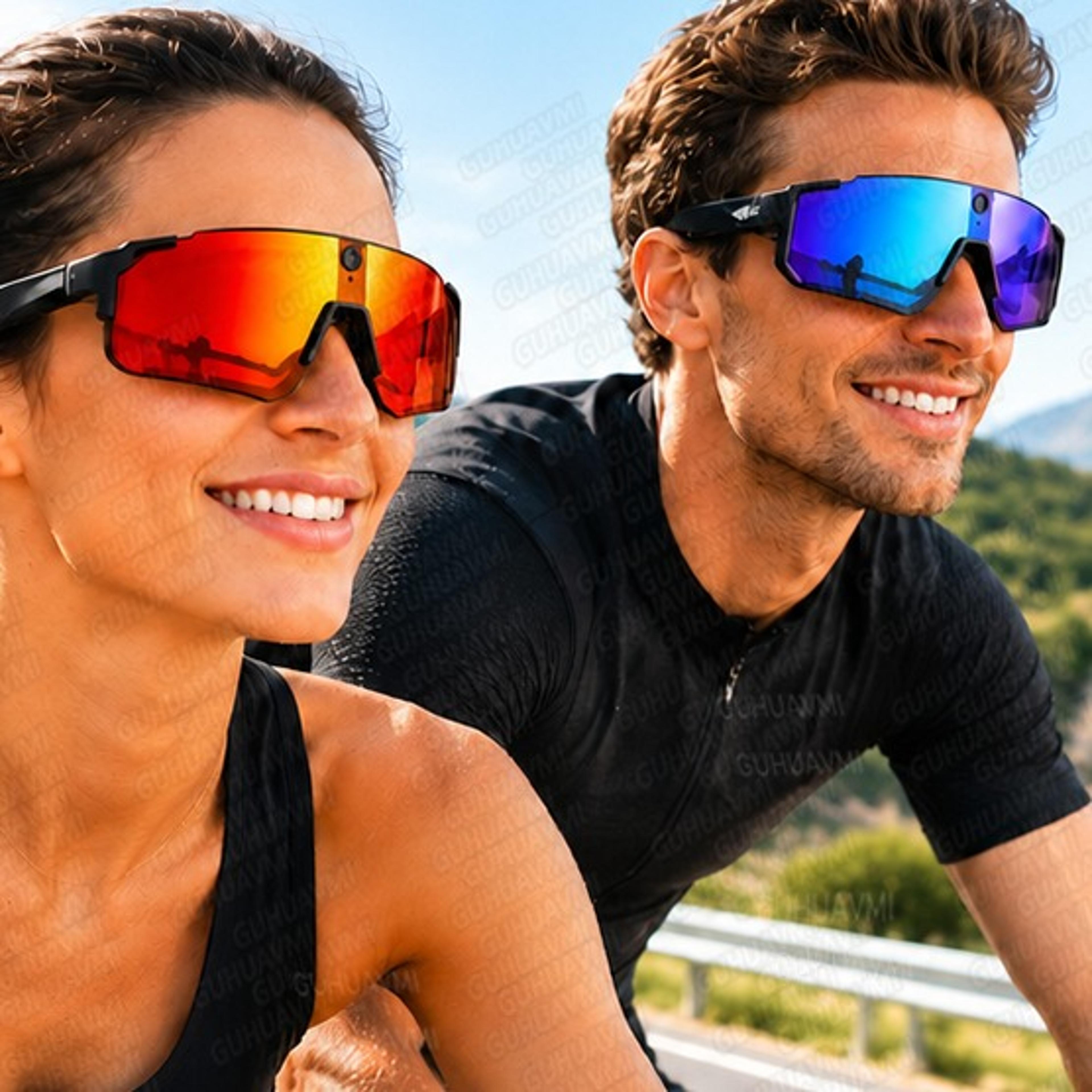 ai smart sports glasses with camera anti shake recording and storage