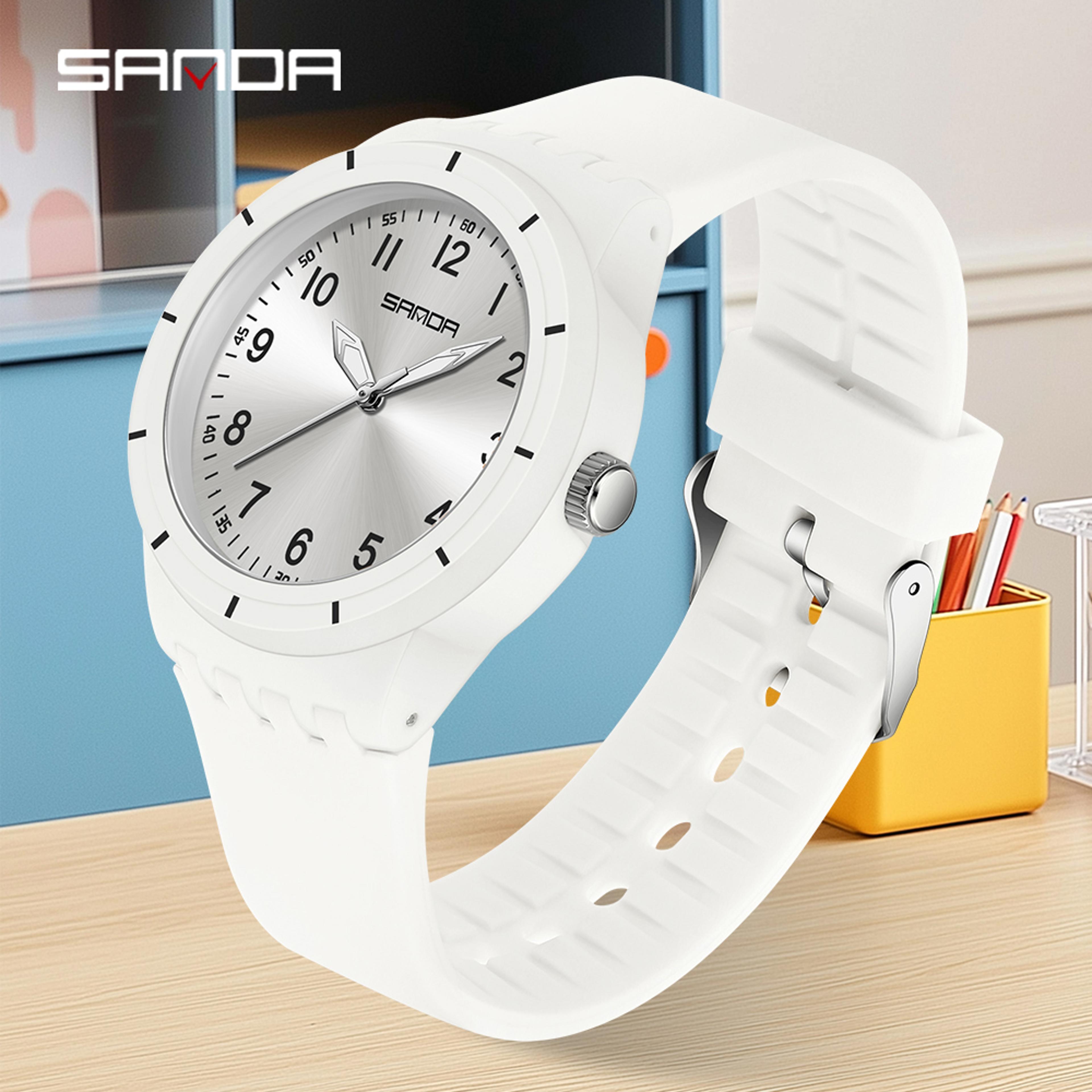Waterproof Quartz Watch With Luminous Dial And Silicone Strap For Students 4