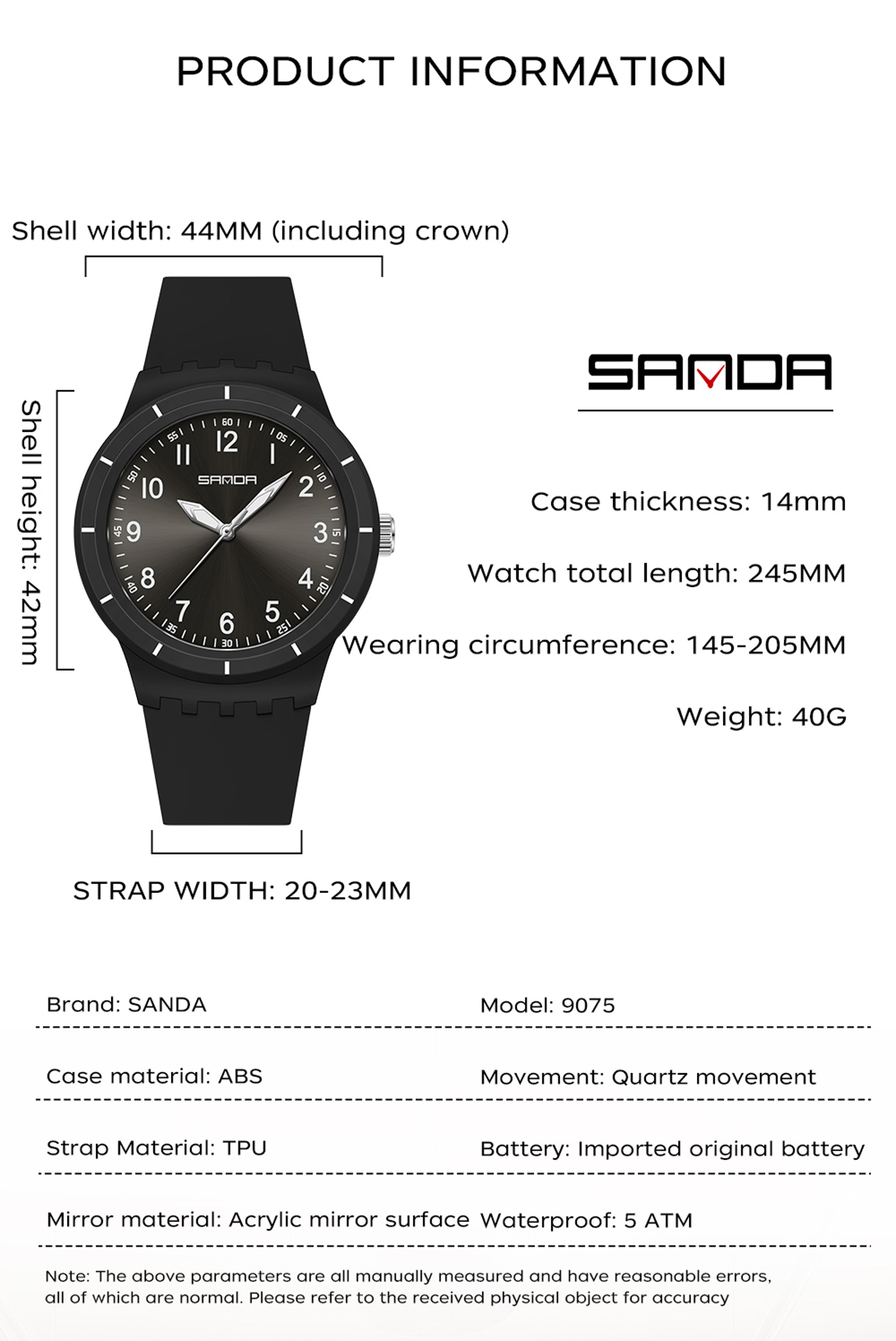 Waterproof Quartz Watch With Luminous Dial And Silicone Strap For Students 5