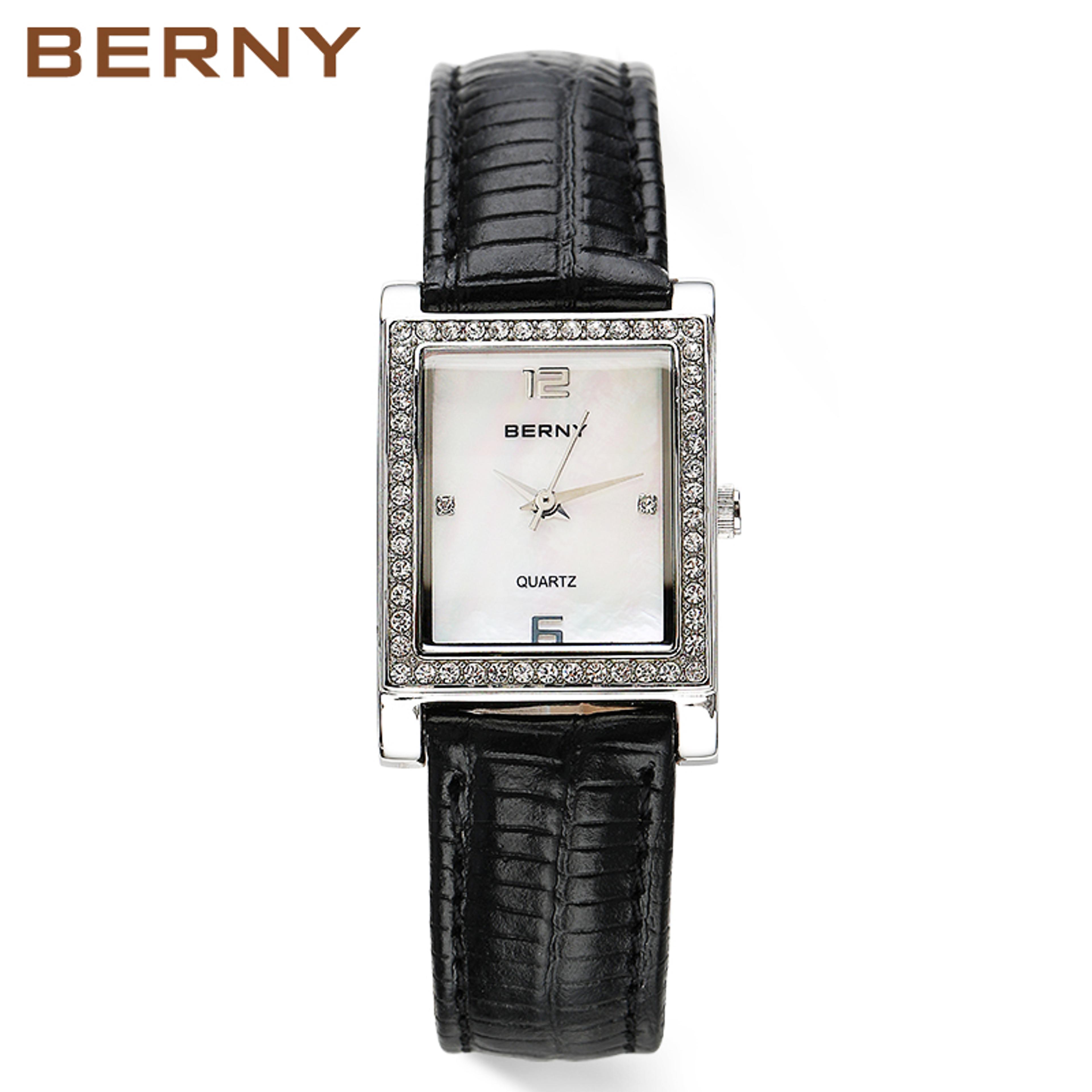 Vintage Rectangular Watch For Women With Leather Strap And Quartz Movement 5