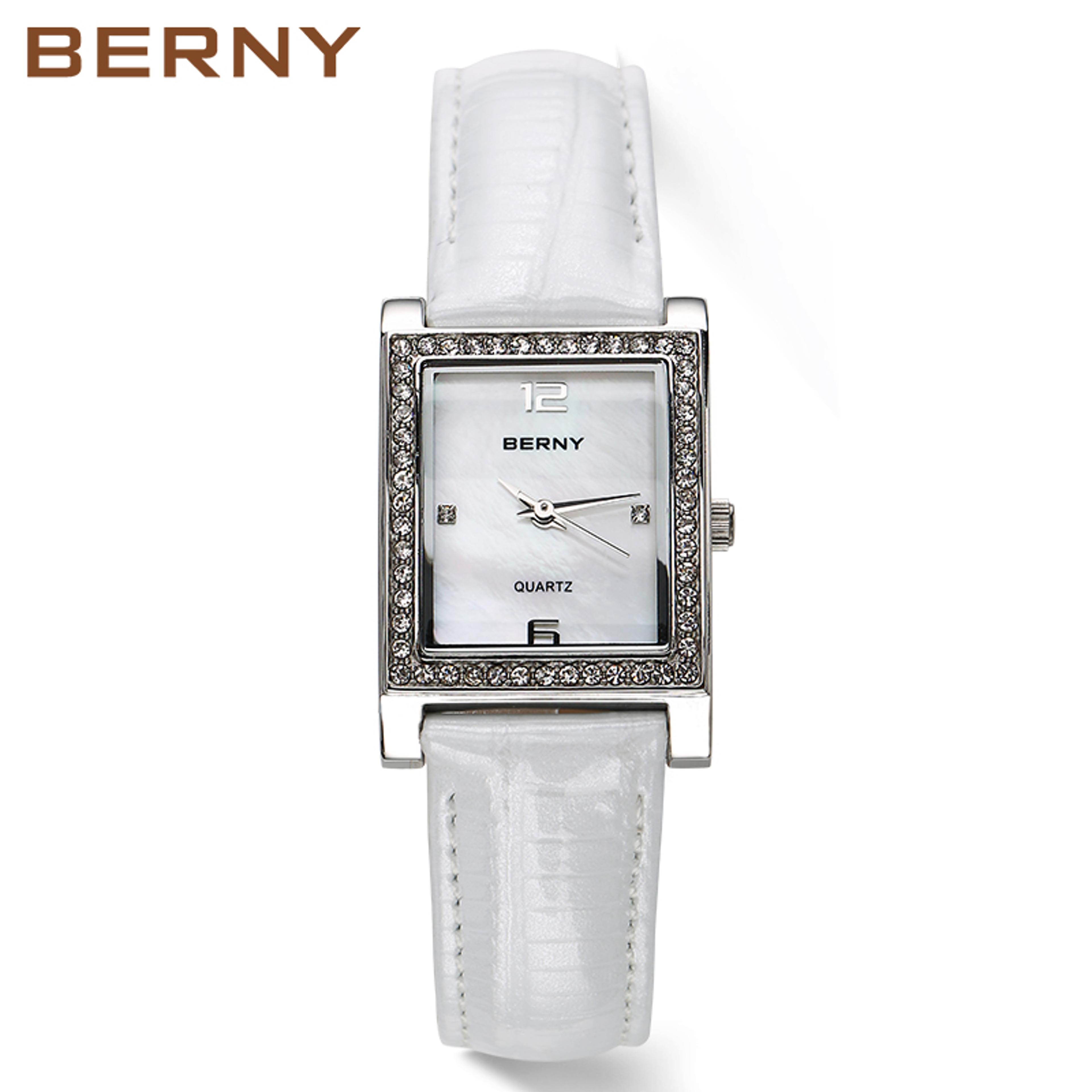 Vintage Rectangular Watch For Women With Leather Strap And Quartz Movement 7