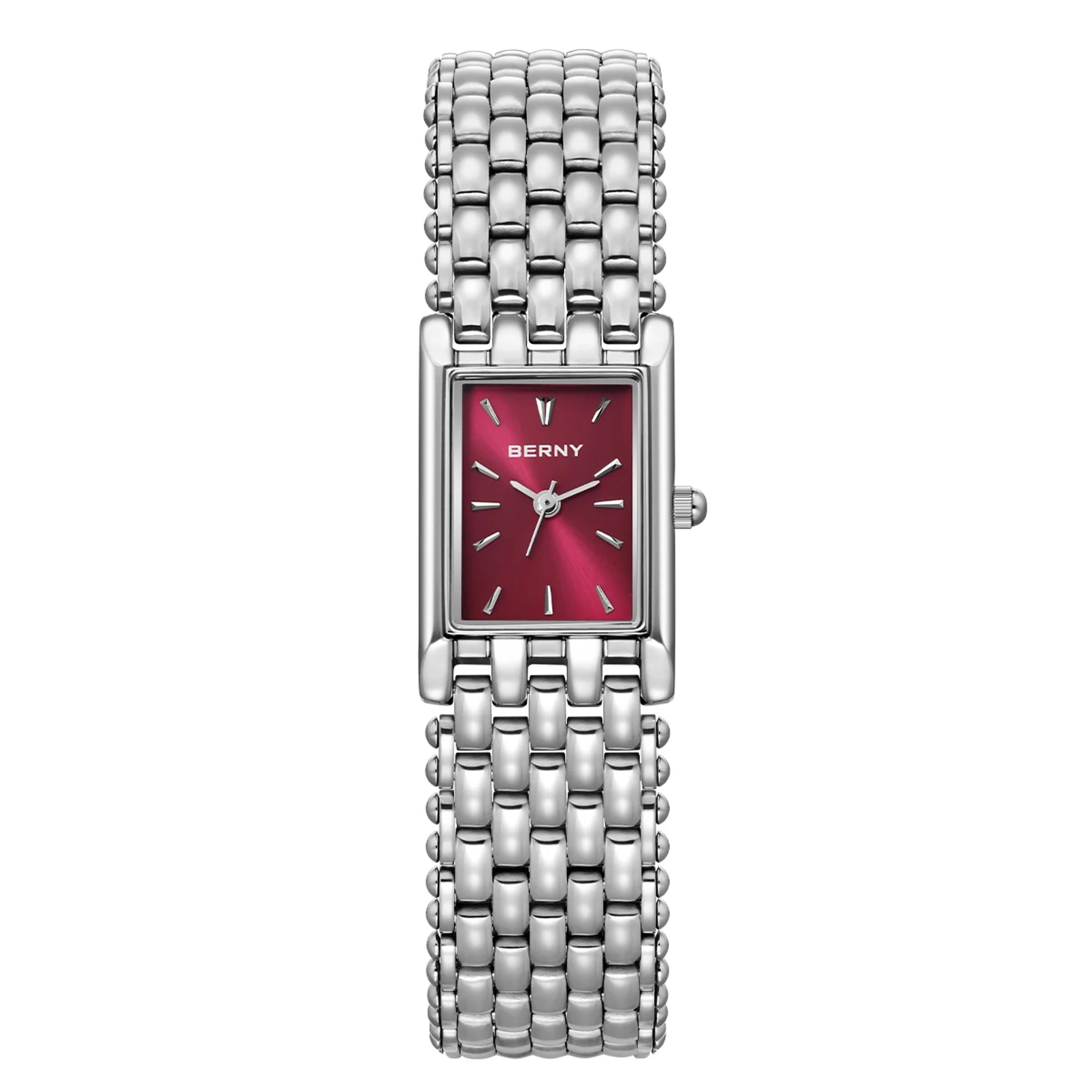 square watch for women stainless steel quartz dress watch