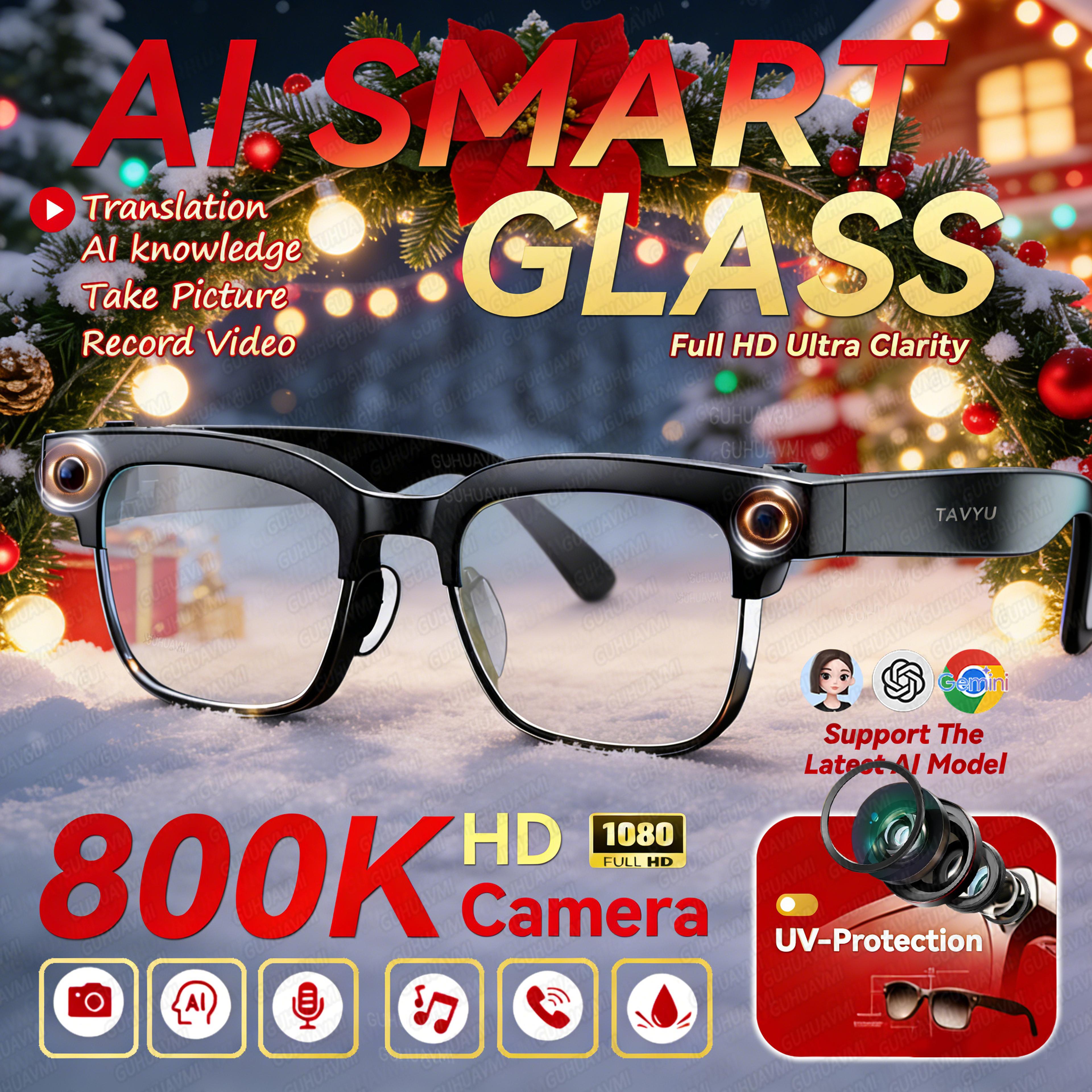 AI Smart Glasses With Camera And Language Real Time Translation 2