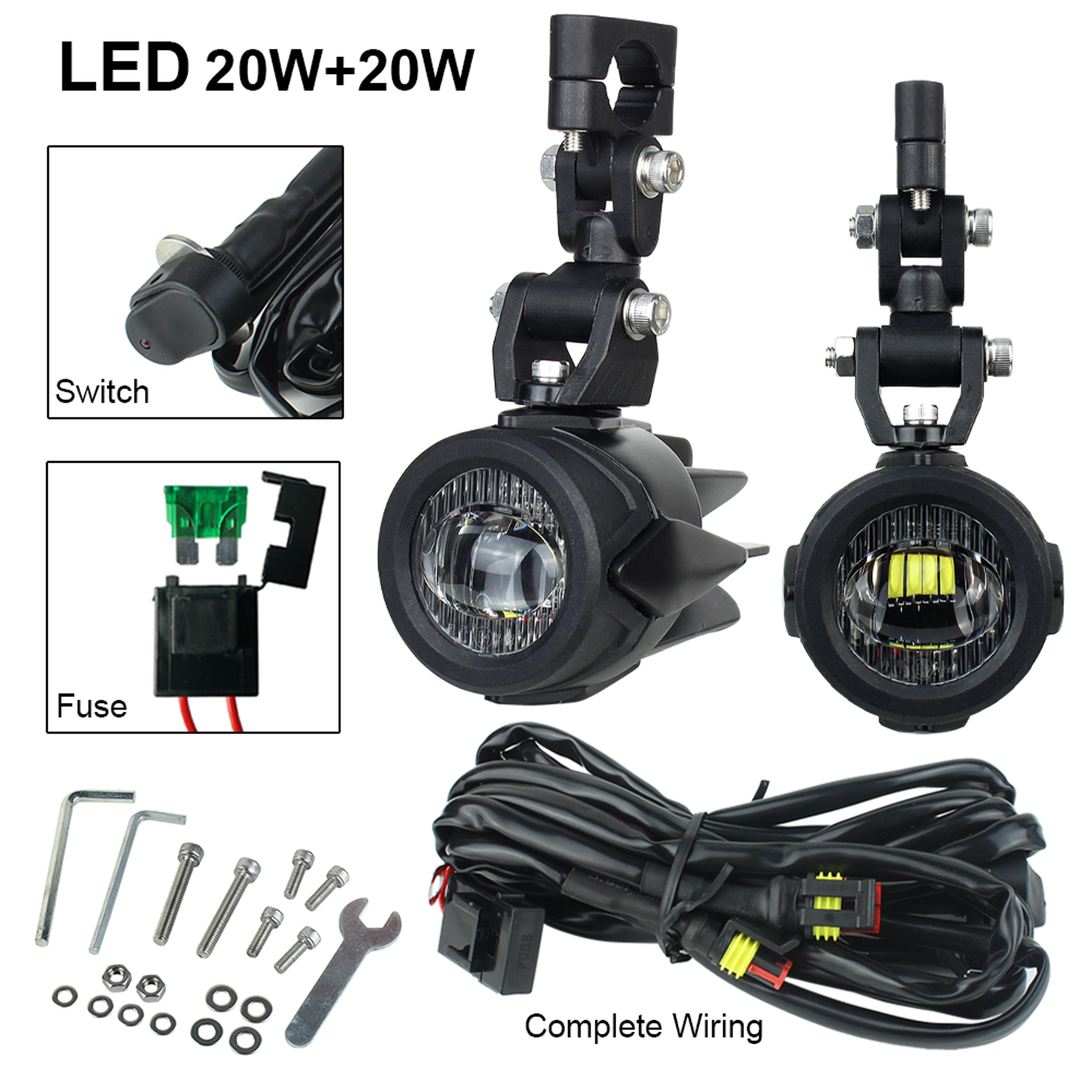 Fog Lights LED Motorcycle Auxiliary Driving Lights 5