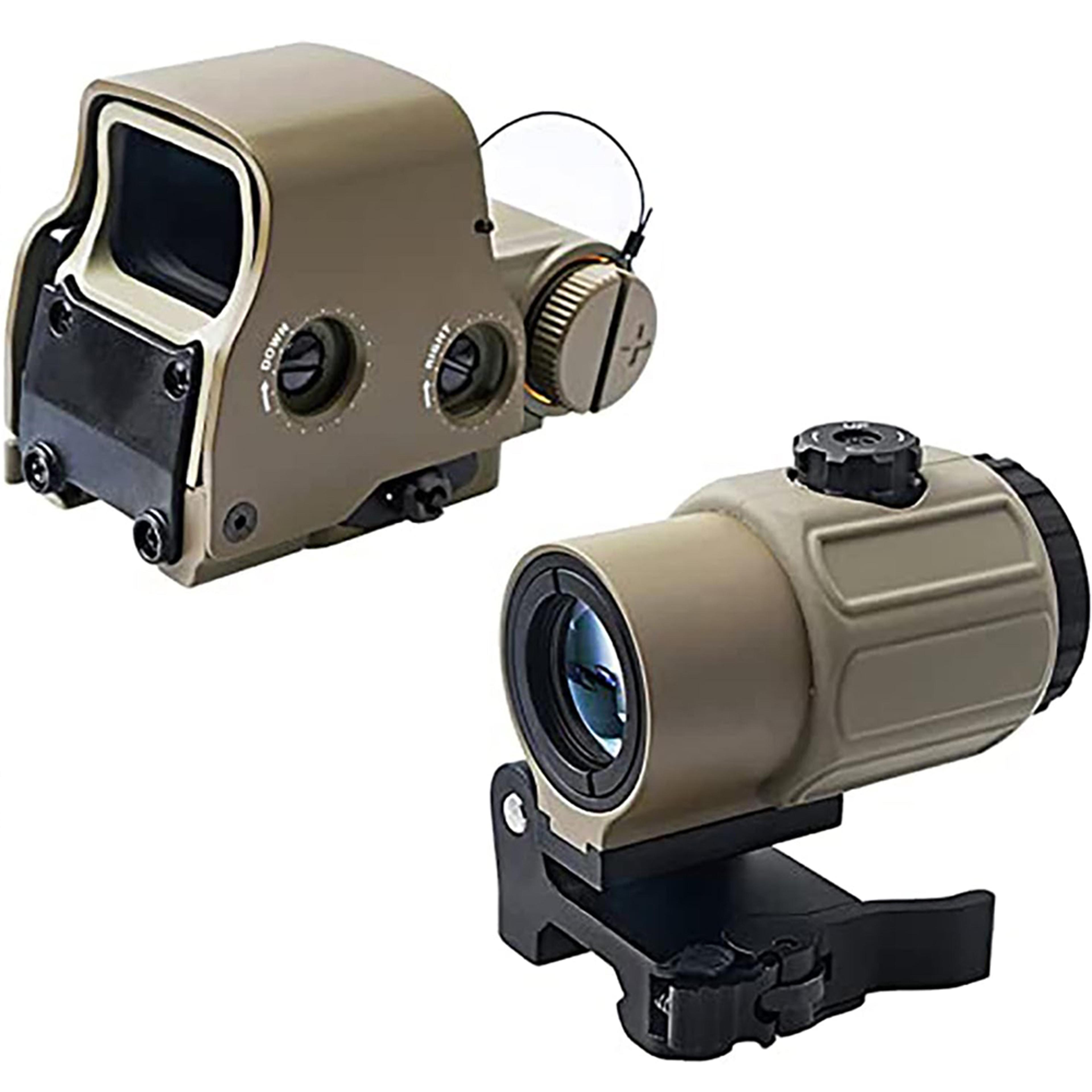 holographic sight with 3x magnifier and quick detach rail mount