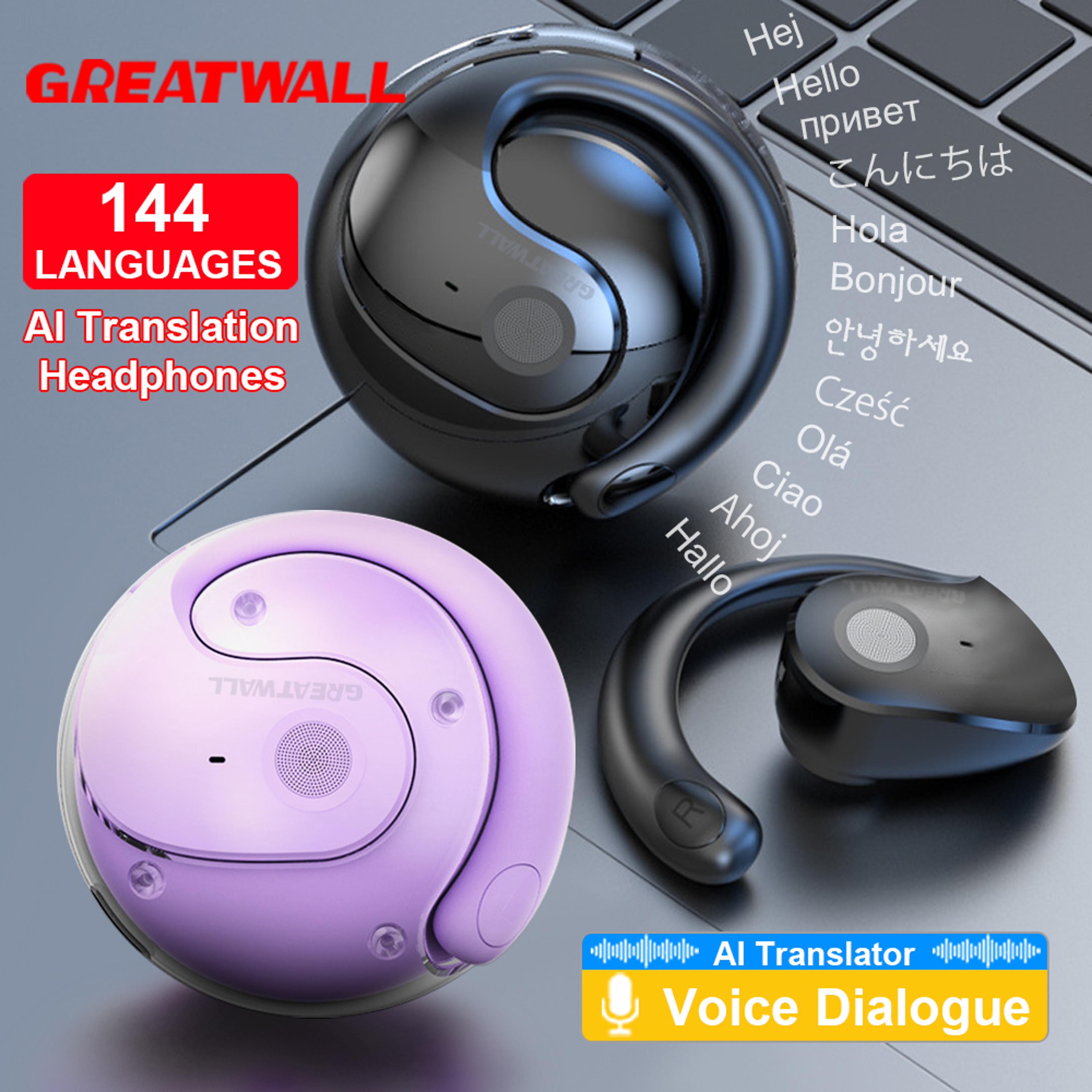 GreatWall AI Translation Earbuds Real Time 100 Language Bluetooth Translator 2