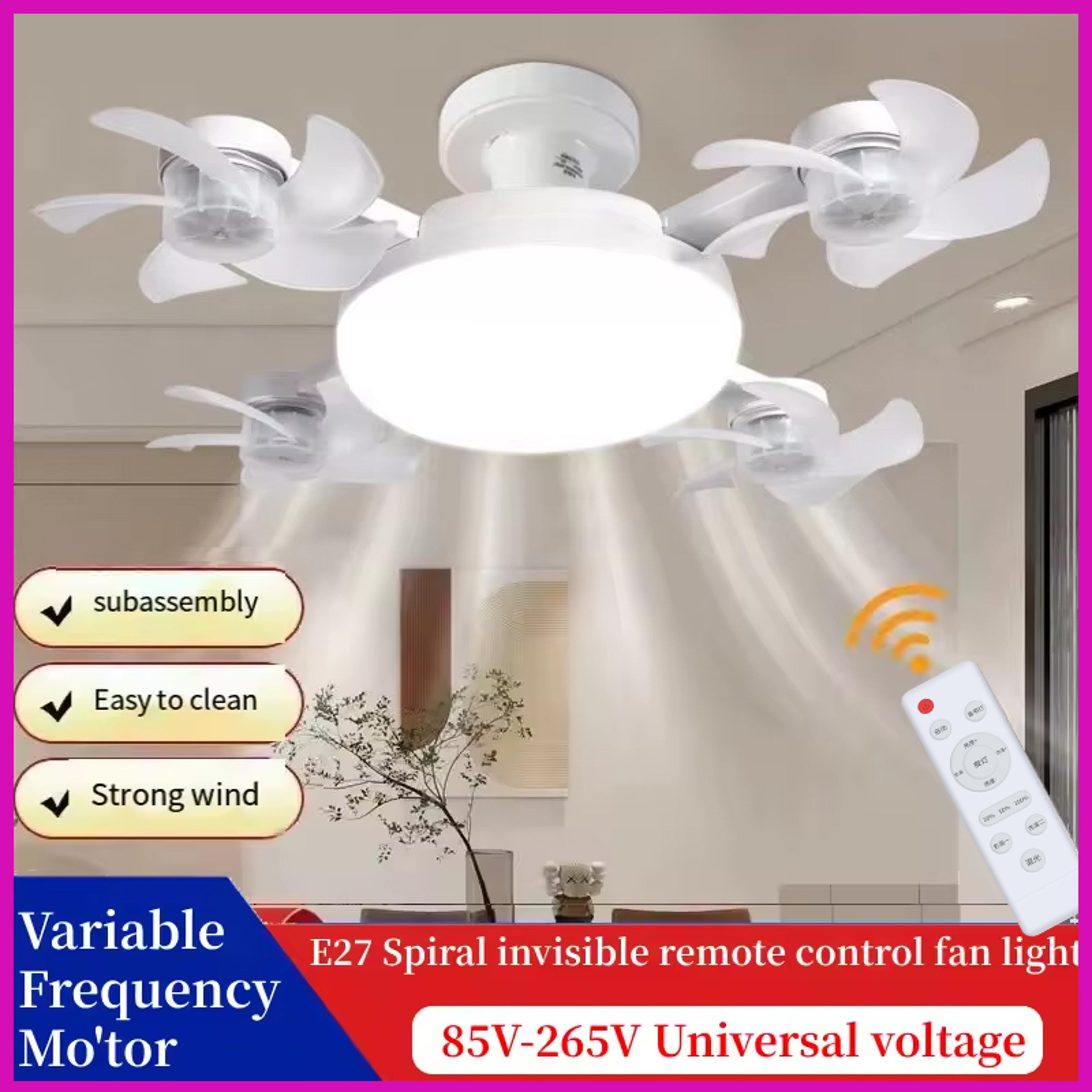Drone Ceiling Fan With Light Socket Fan Light With Remote Control 1