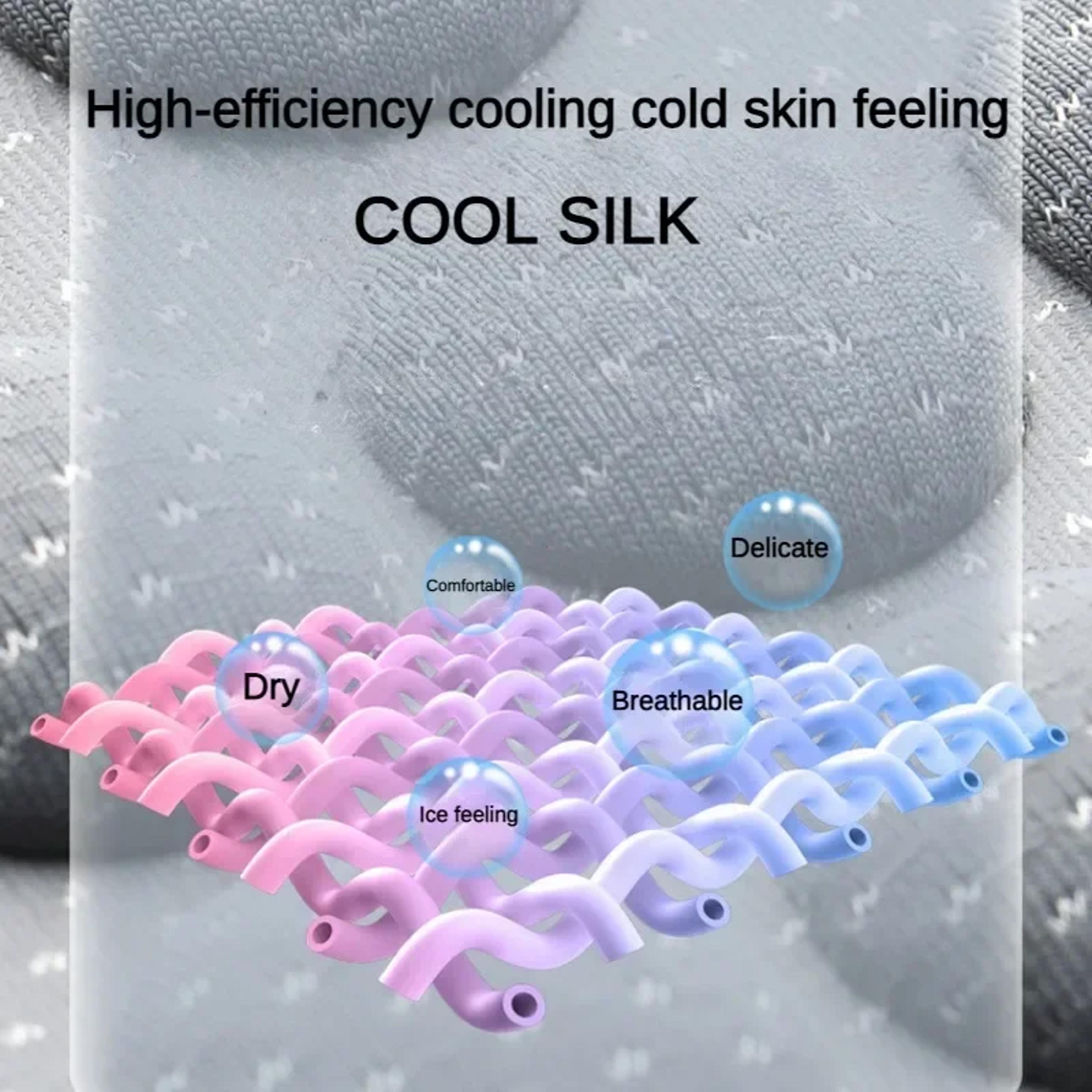 Ice Silk Car Seat Cushion Breathable Summer Cooling Seat Cover Universal Fit 3