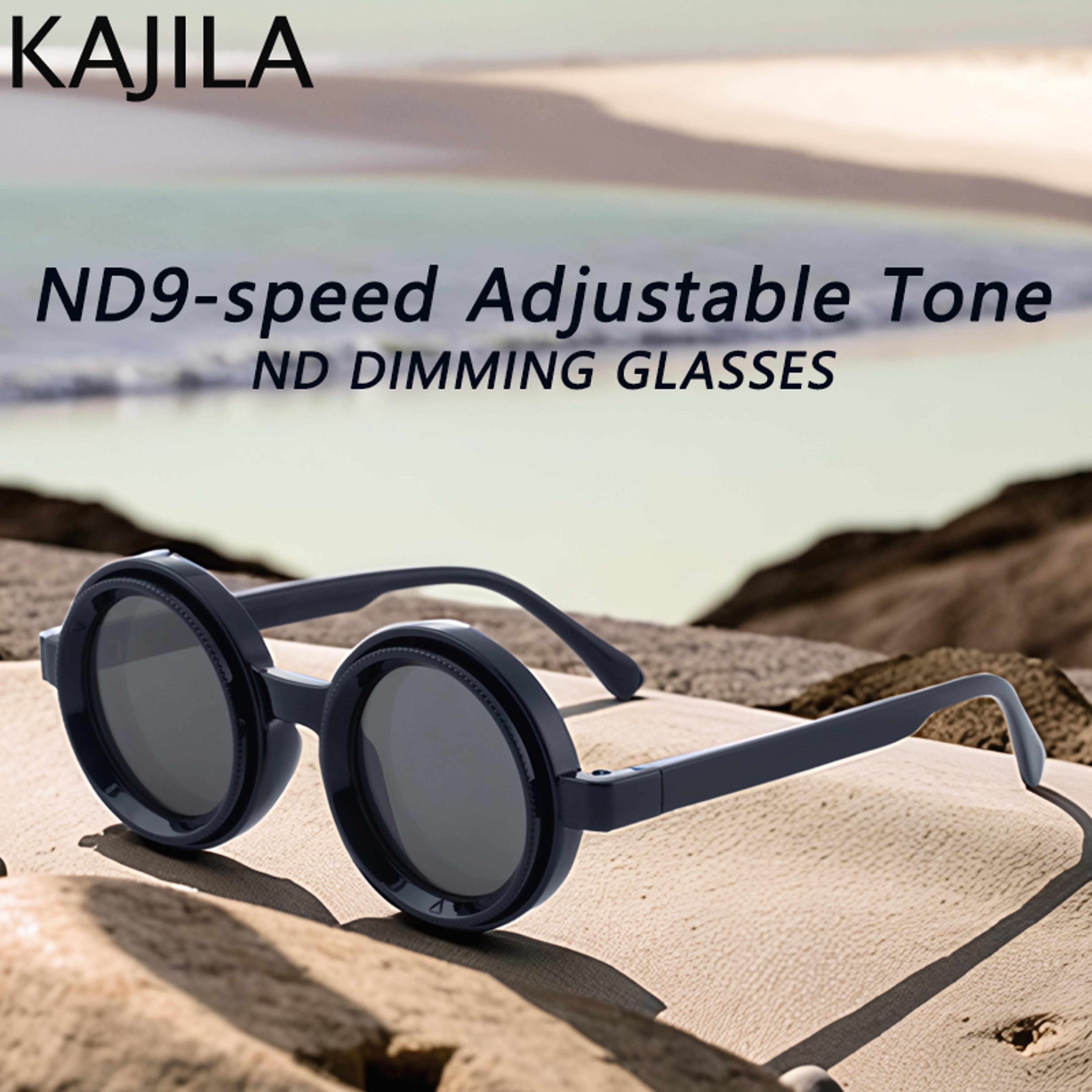 Adjustable Dimming Sunglasses Polarized Round UV Glasses For Driving And Fishing 2