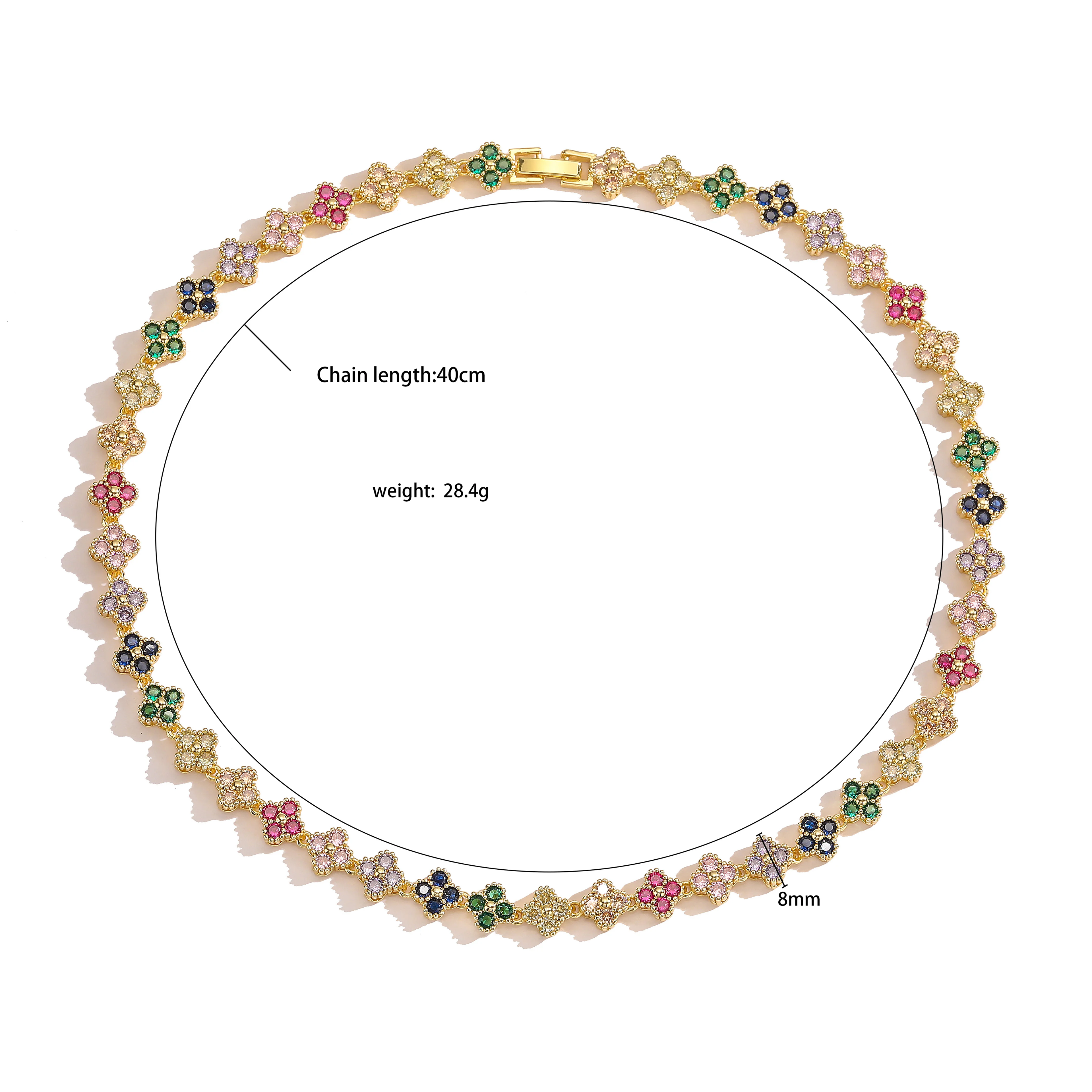 Gold Plated Flower Necklace And Bracelet Set For Women 4