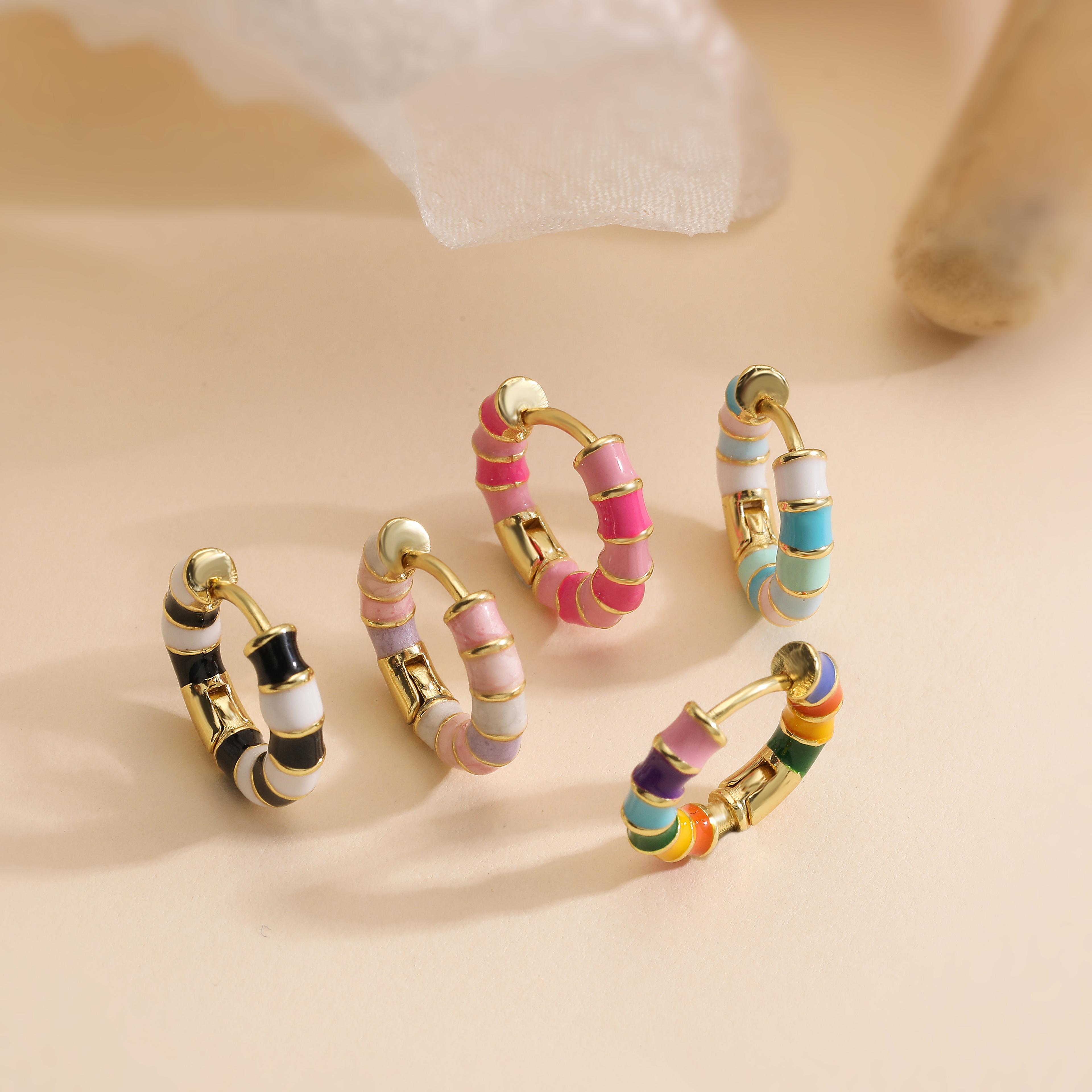 Colorful Enamel Earrings Ethnic Boho Earrings For Women 2