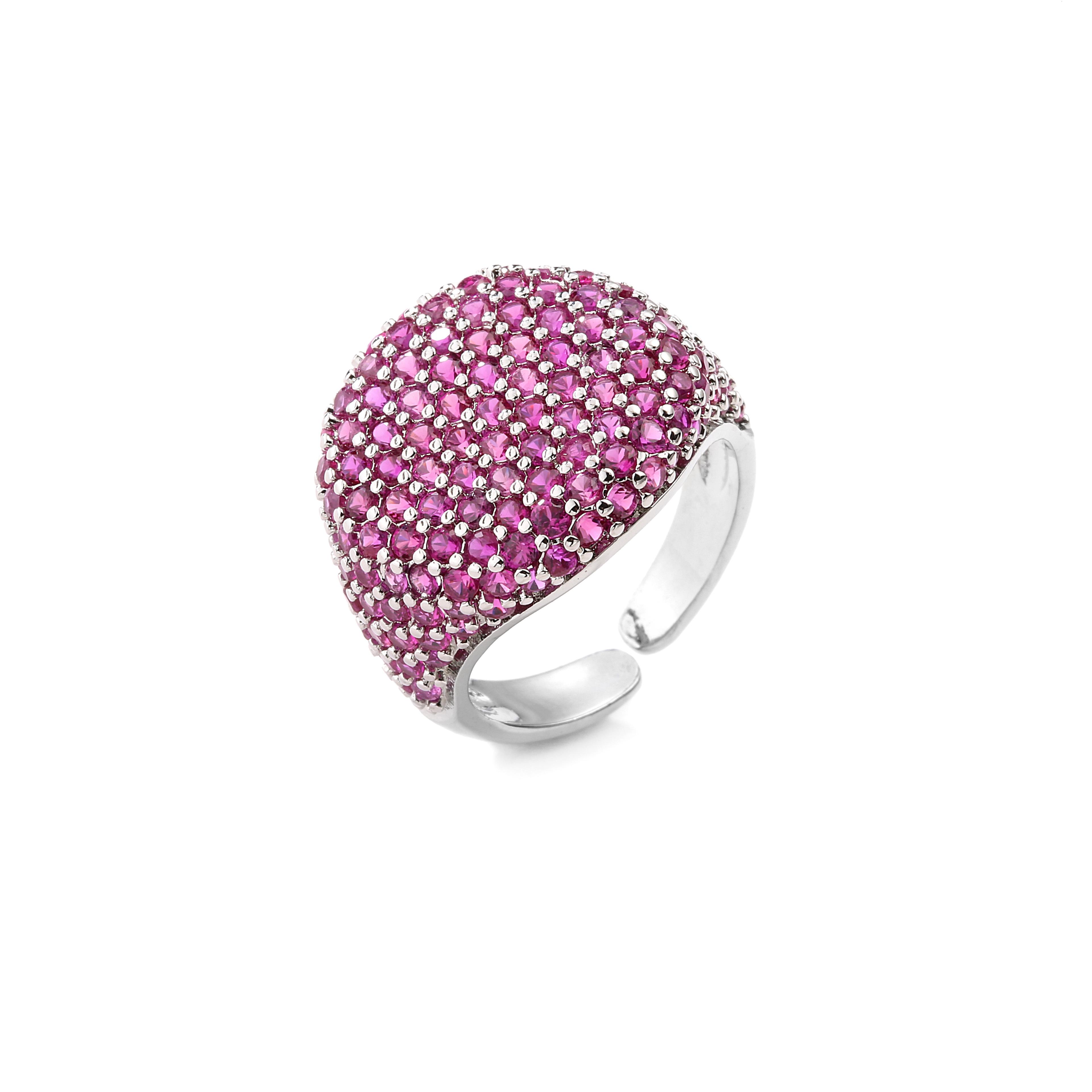 Colorful Cubic Zirconia Statement Ring For Women 15