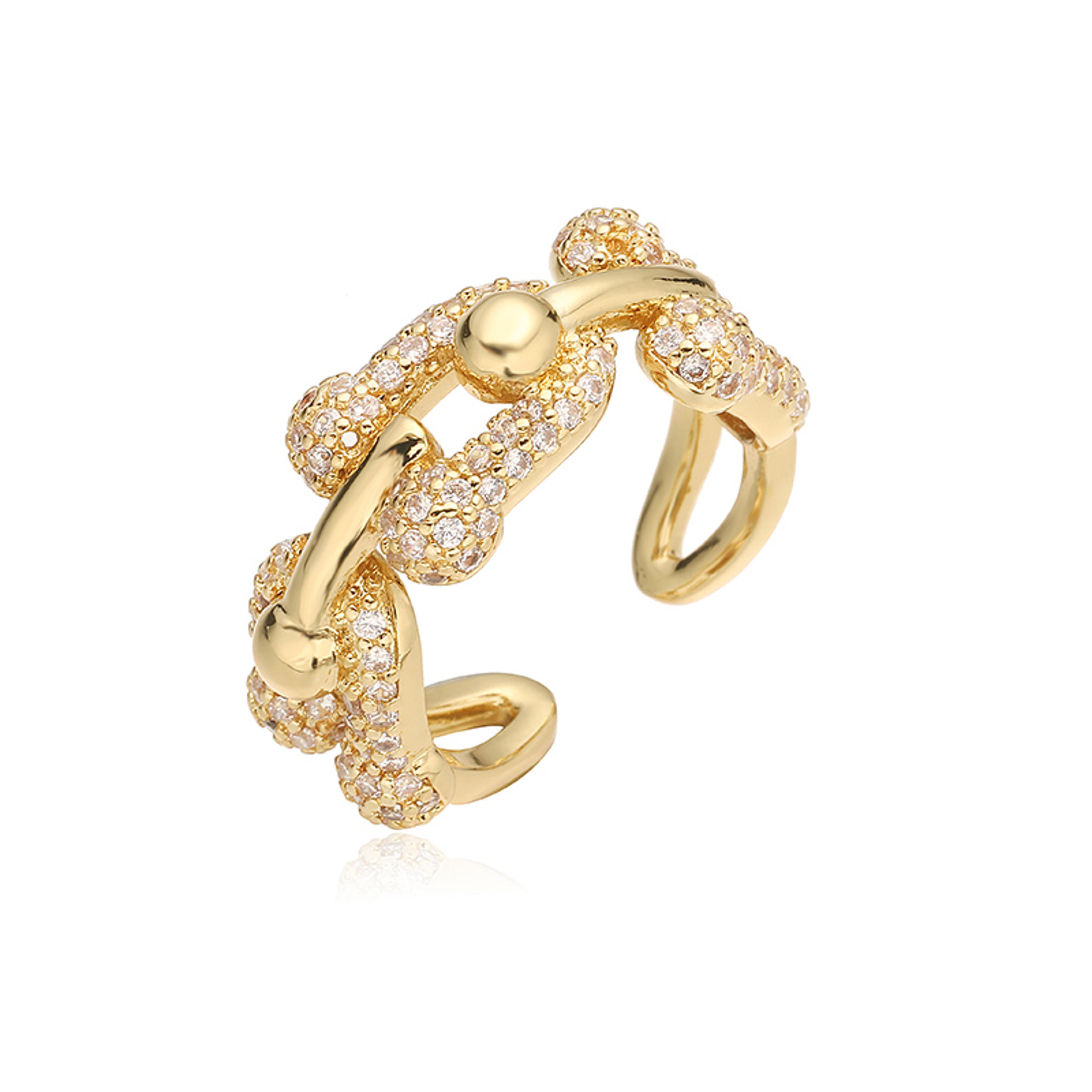 Adjustable Horseshoe Ring Copper Bead Ring For Women And Men 4
