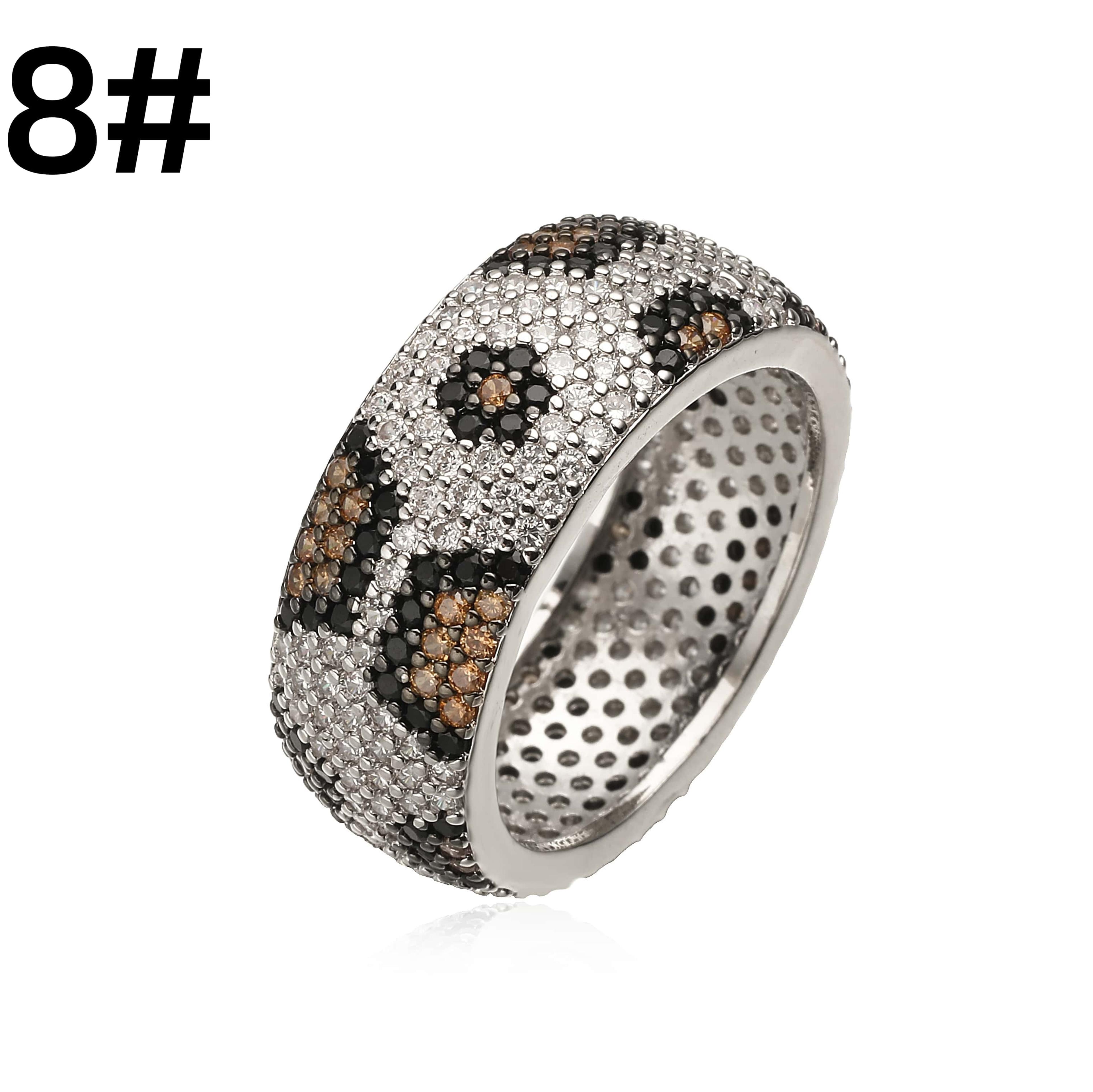Leopard Print Ring Adjustable Heart Y2K Ring Unisex Statement Jewelry 1