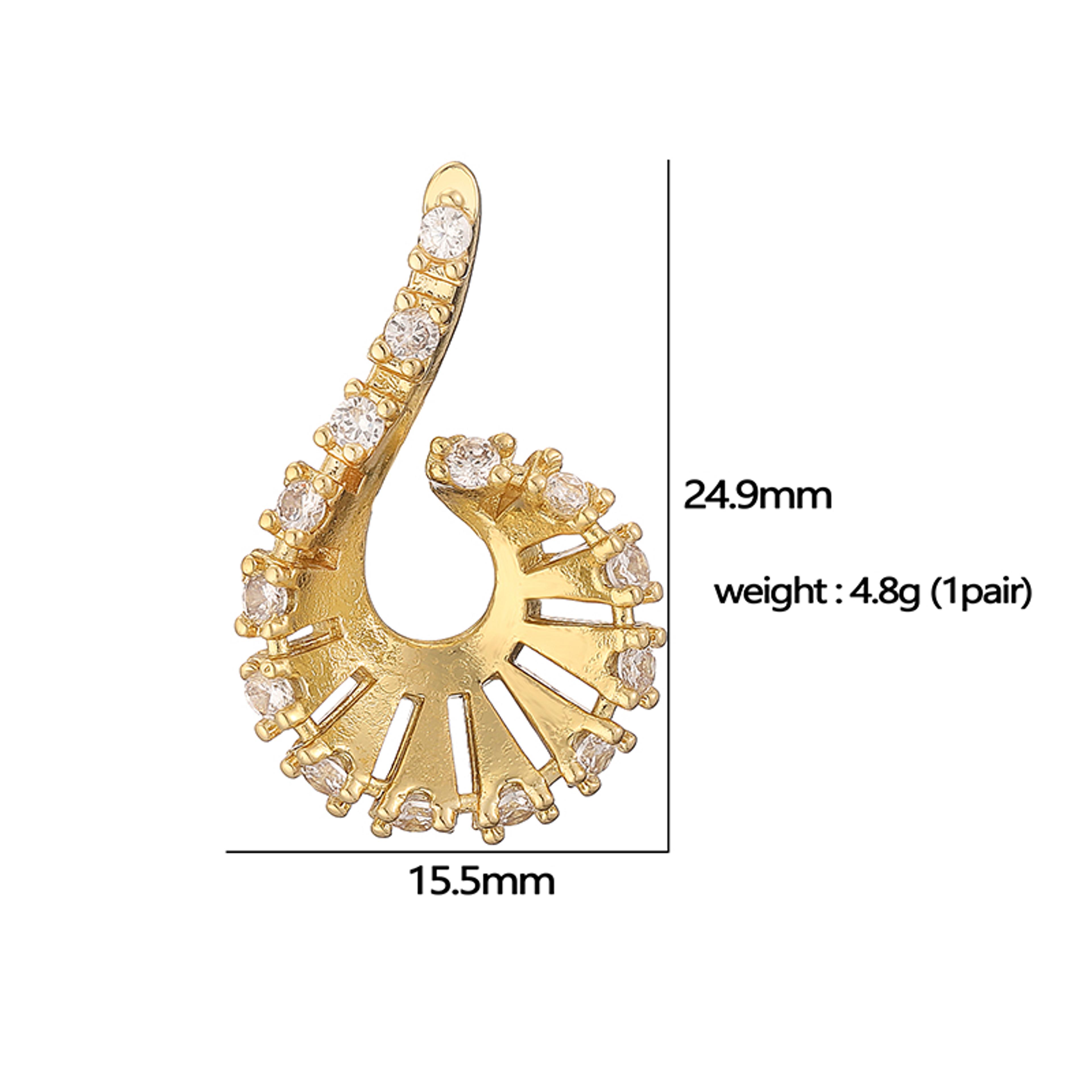 Gold Plated Zircon Jewelry Set For Women With Dangle Earrings Bracelet And Rings 2