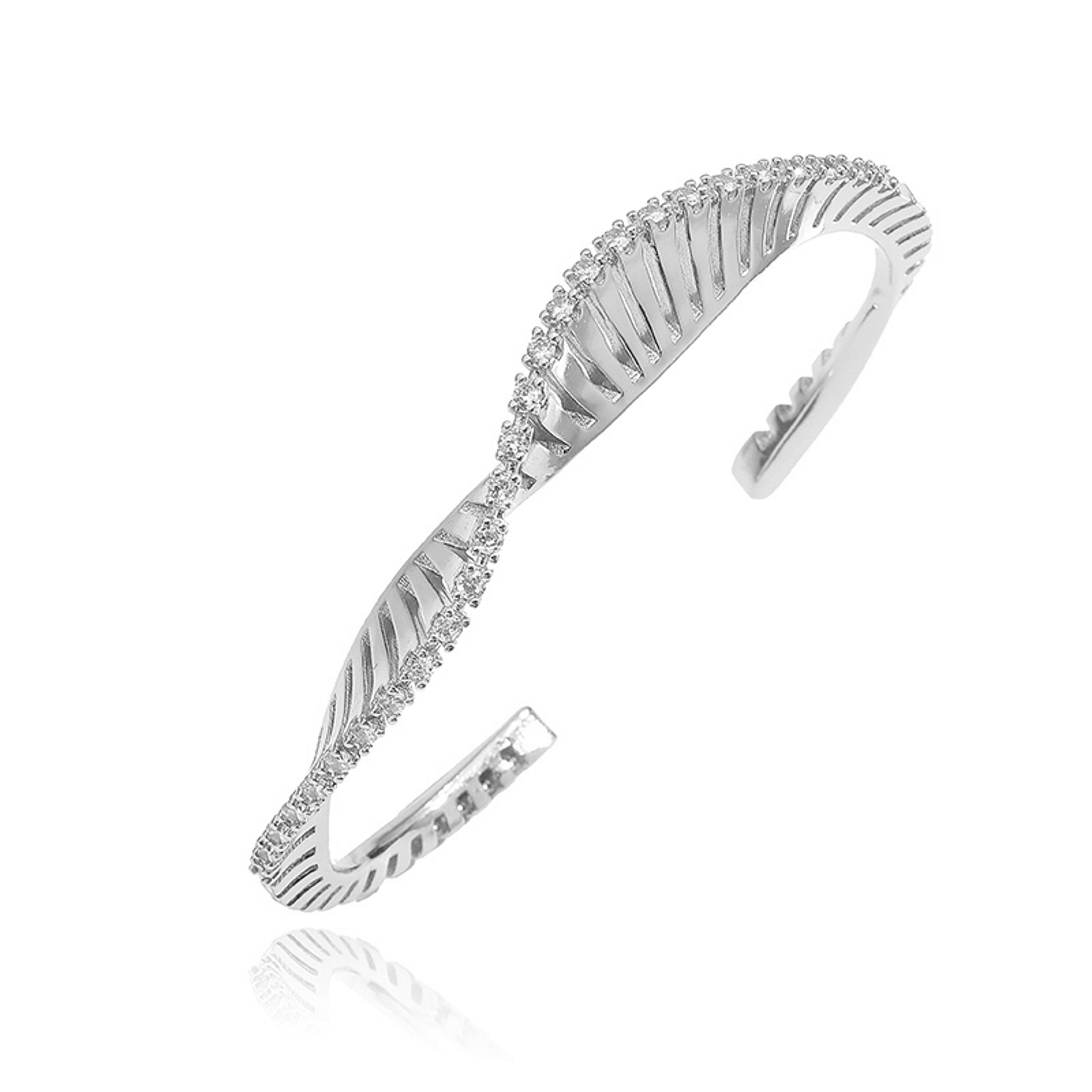 Gold Plated Zircon Jewelry Set For Women With Dangle Earrings Bracelet And Rings 20