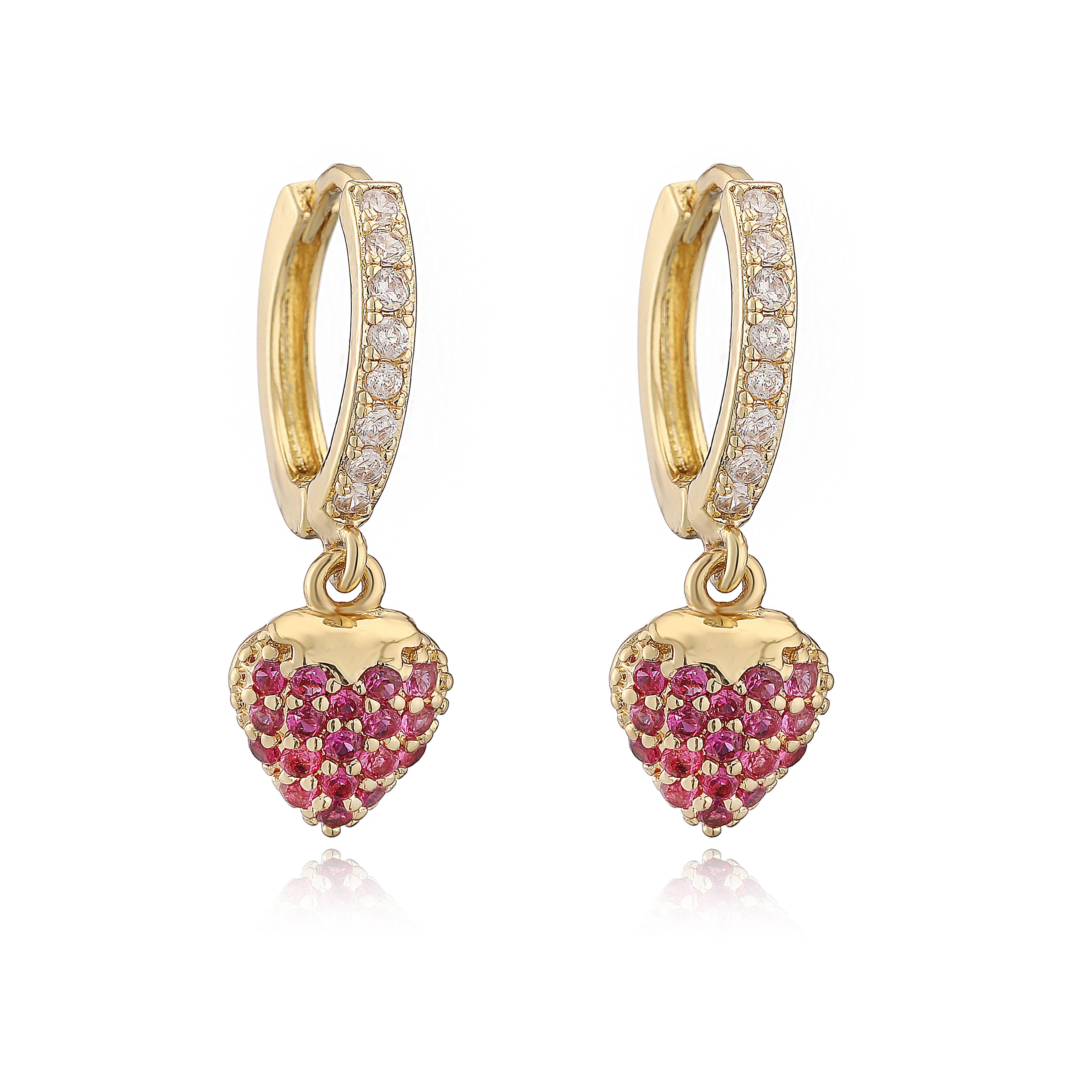 Gold Plated Celestial Earrings With Sun Star Charms And Zircon 10