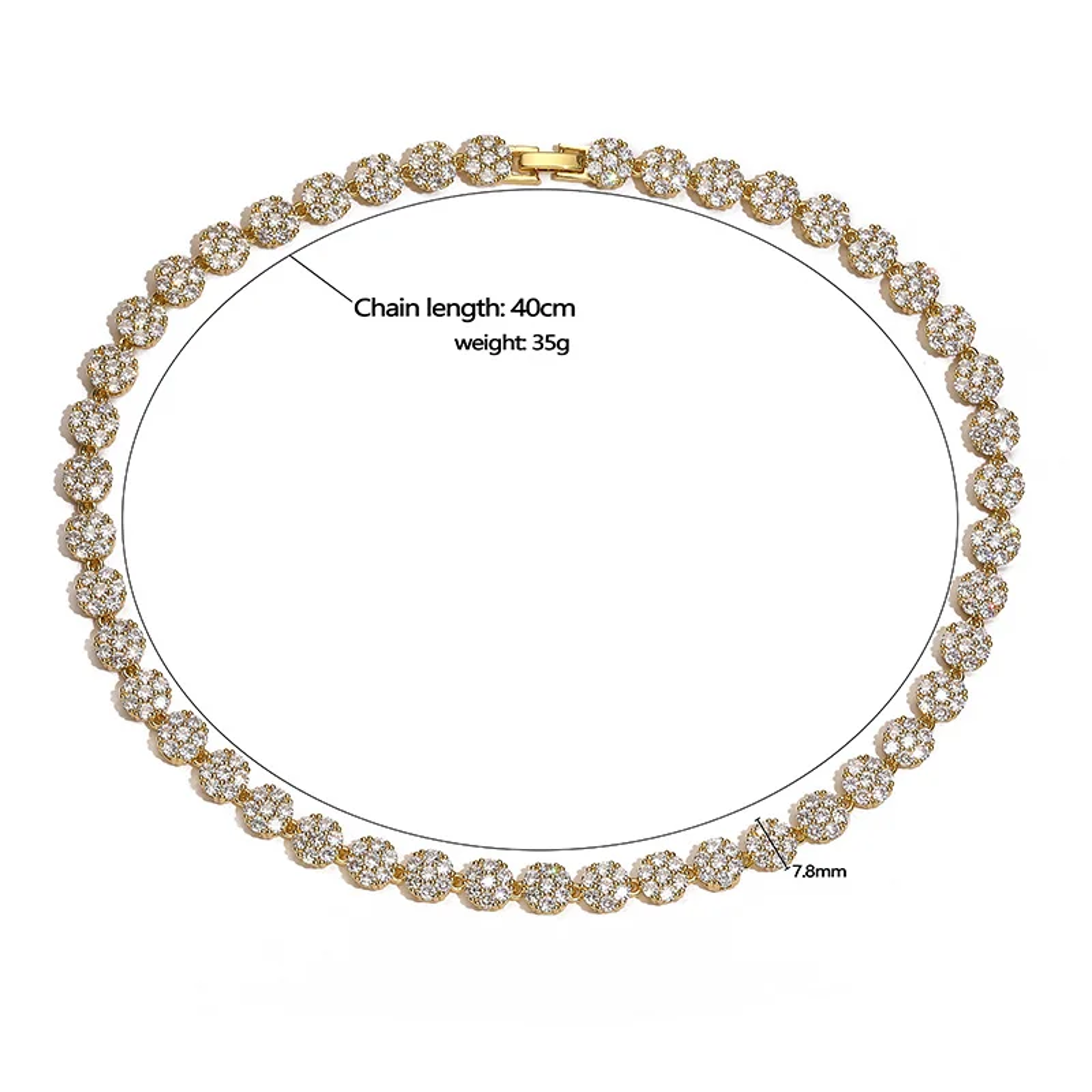 Colorful Zircon Flower Jewelry Set Gold Plated Necklace And Bracelet For Women 4