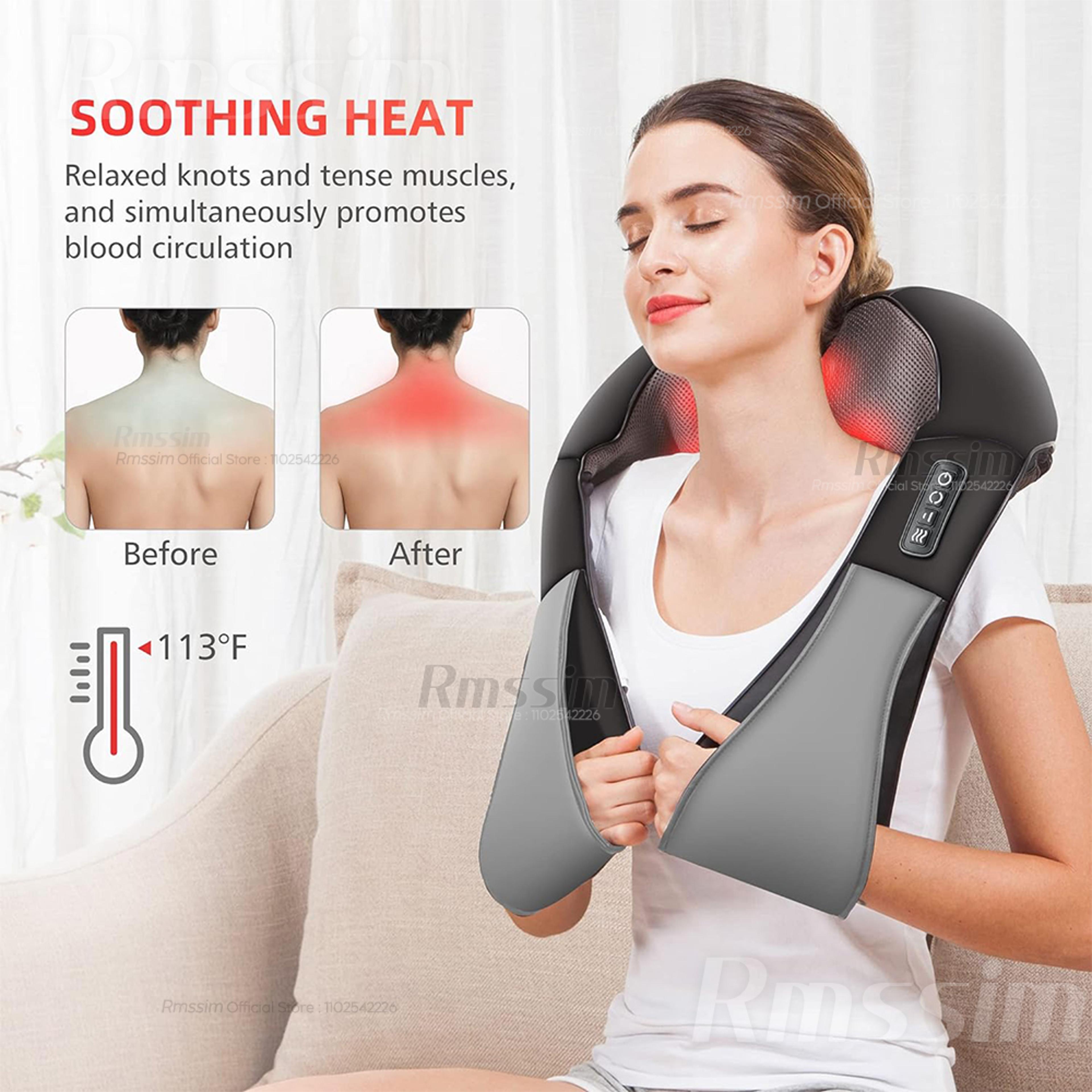 Neck And Shoulder Massager With Heat Deep Kneading Massage Pillow 3
