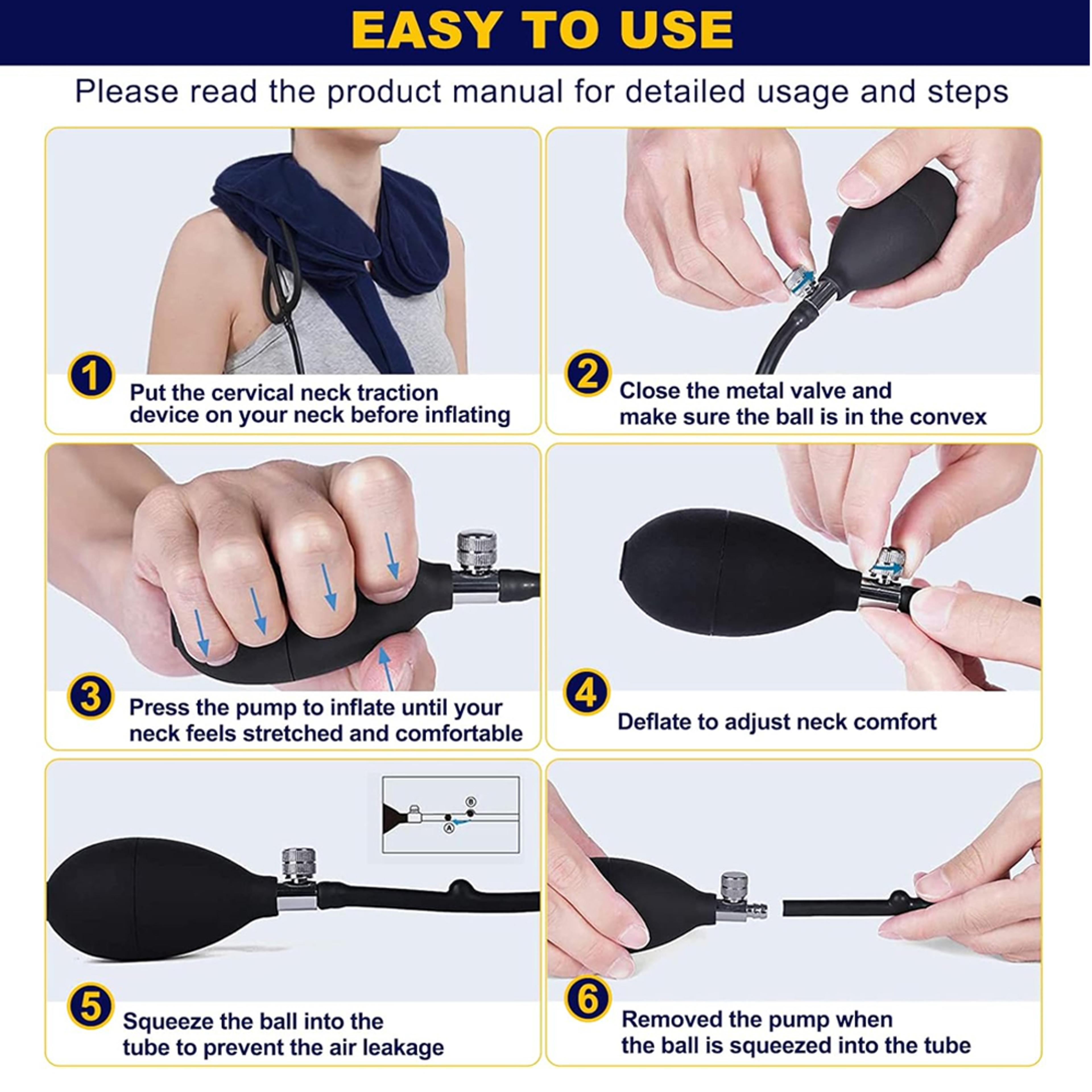 Adjustable Inflatable Cervical Neck Traction Device And Neck Stretcher Pillow 2