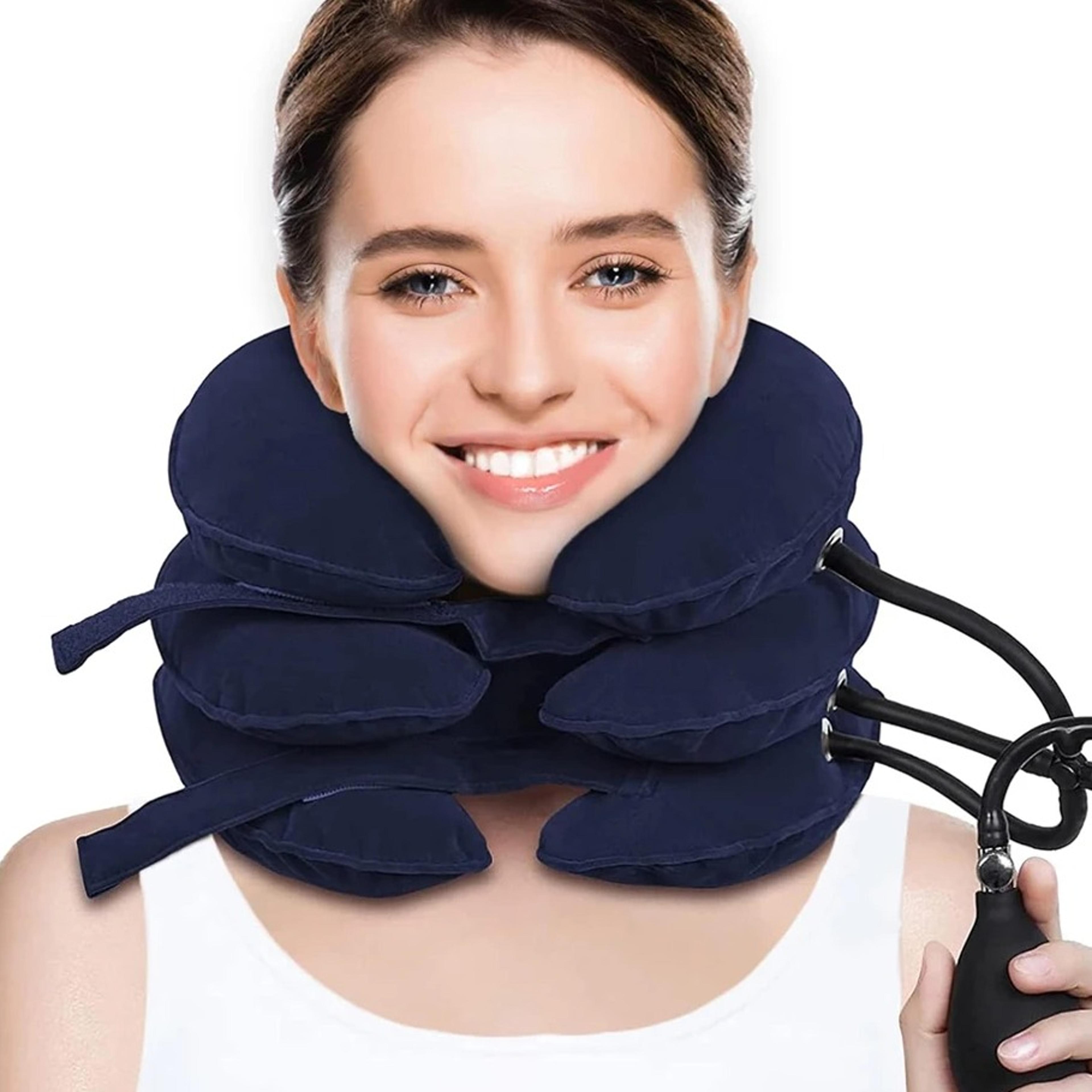 Neck Support Cushion Inflatable Air Cervical Neck Traction Device Body Relaxing Tractor Support Mass