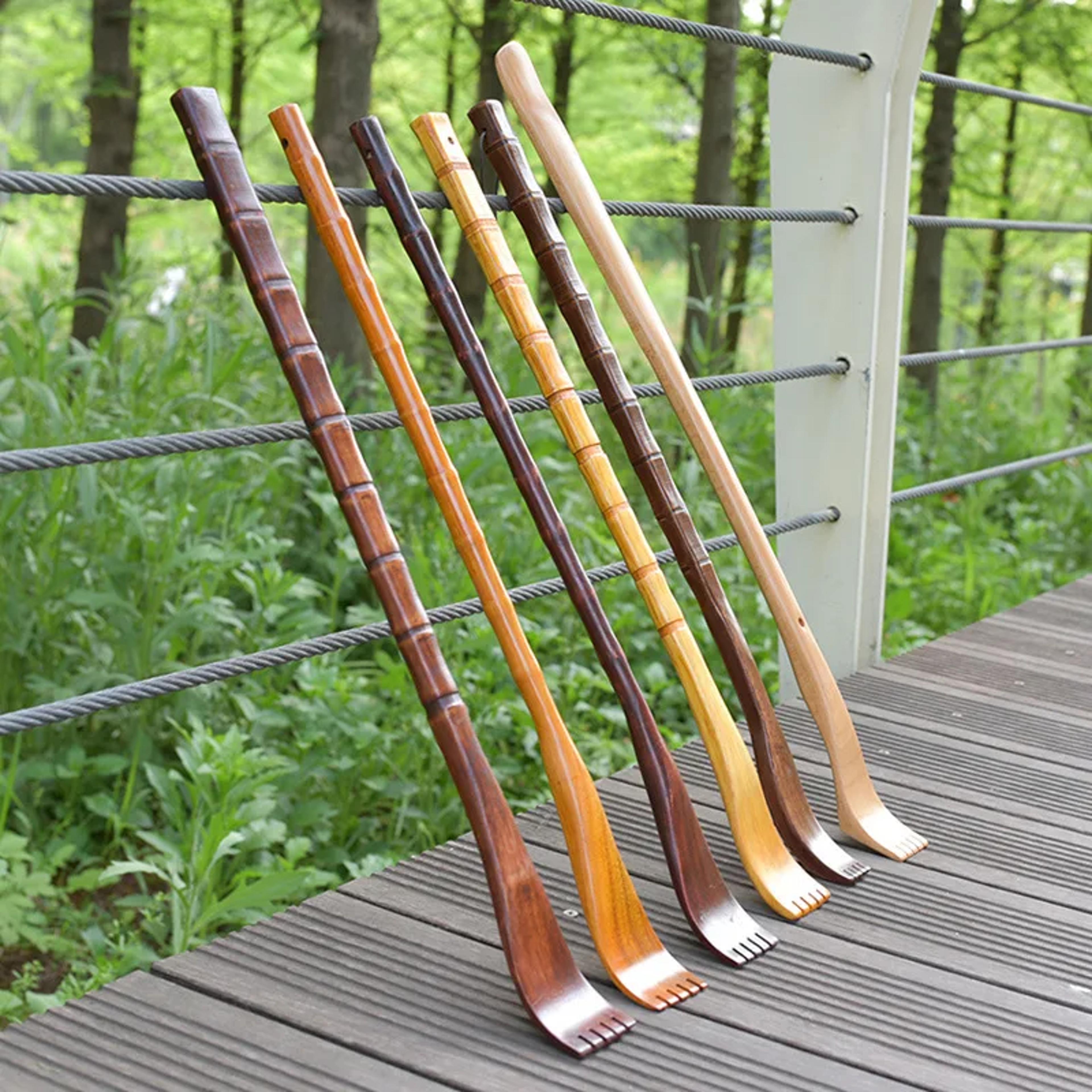 Handle Wooden Back Scratcher Bamboo Body Massage Tool For Easy Itch Relief 3
