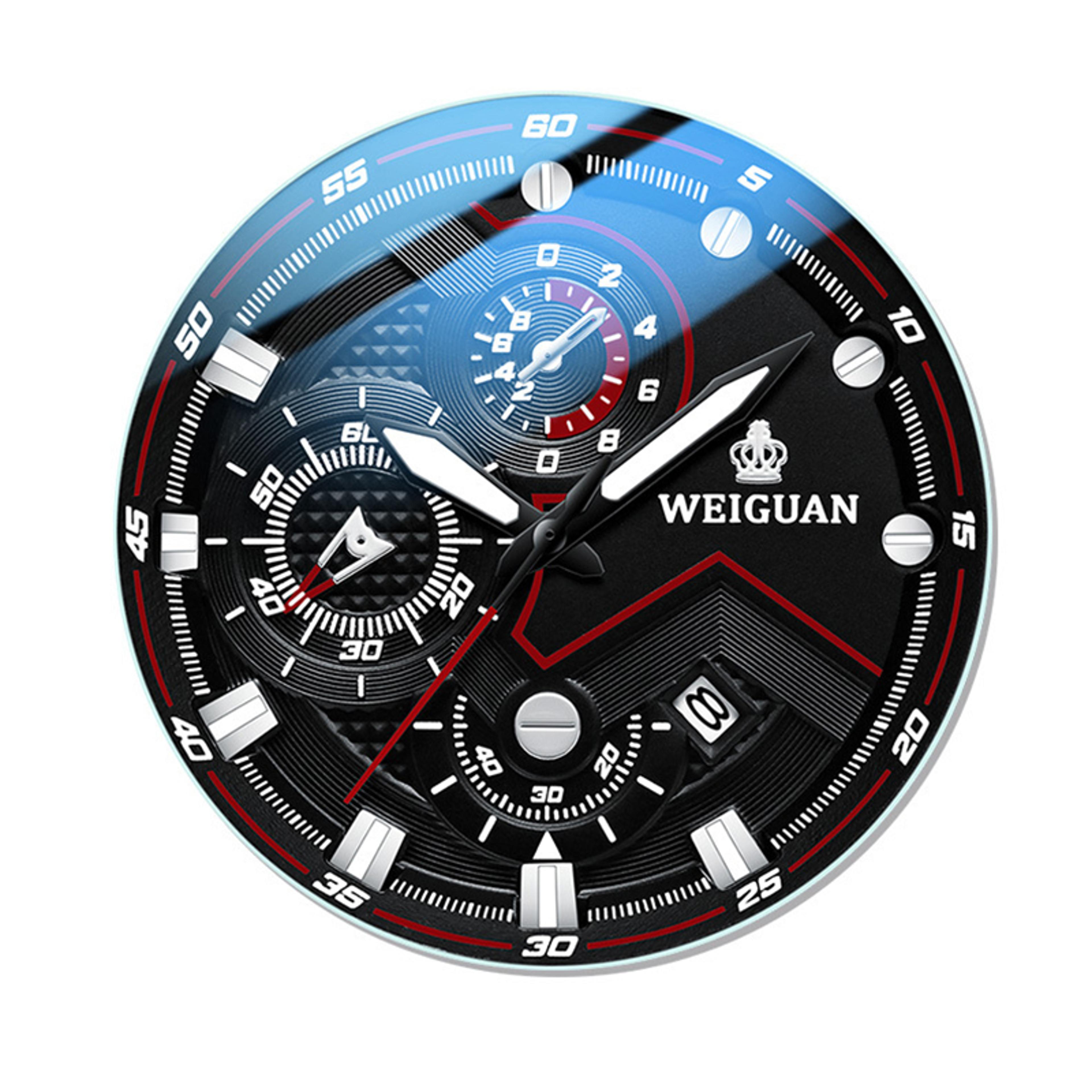 Mens Stainless Steel Watch Waterproof Luminous Quartz Calendar Timepiece 3