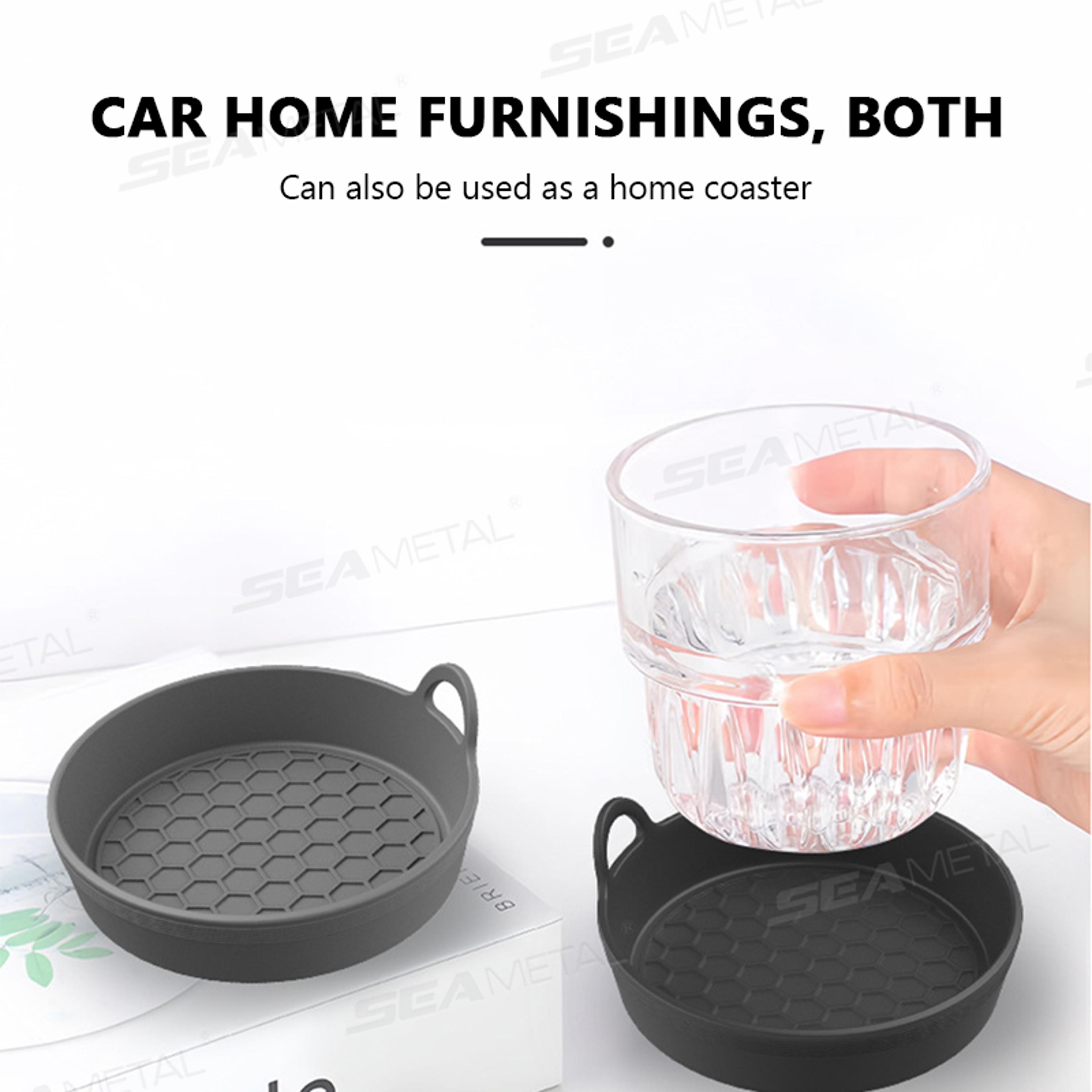 Silicone Car Cup Holder Coasters Non Slip Universal Cup Holder Inserts 4
