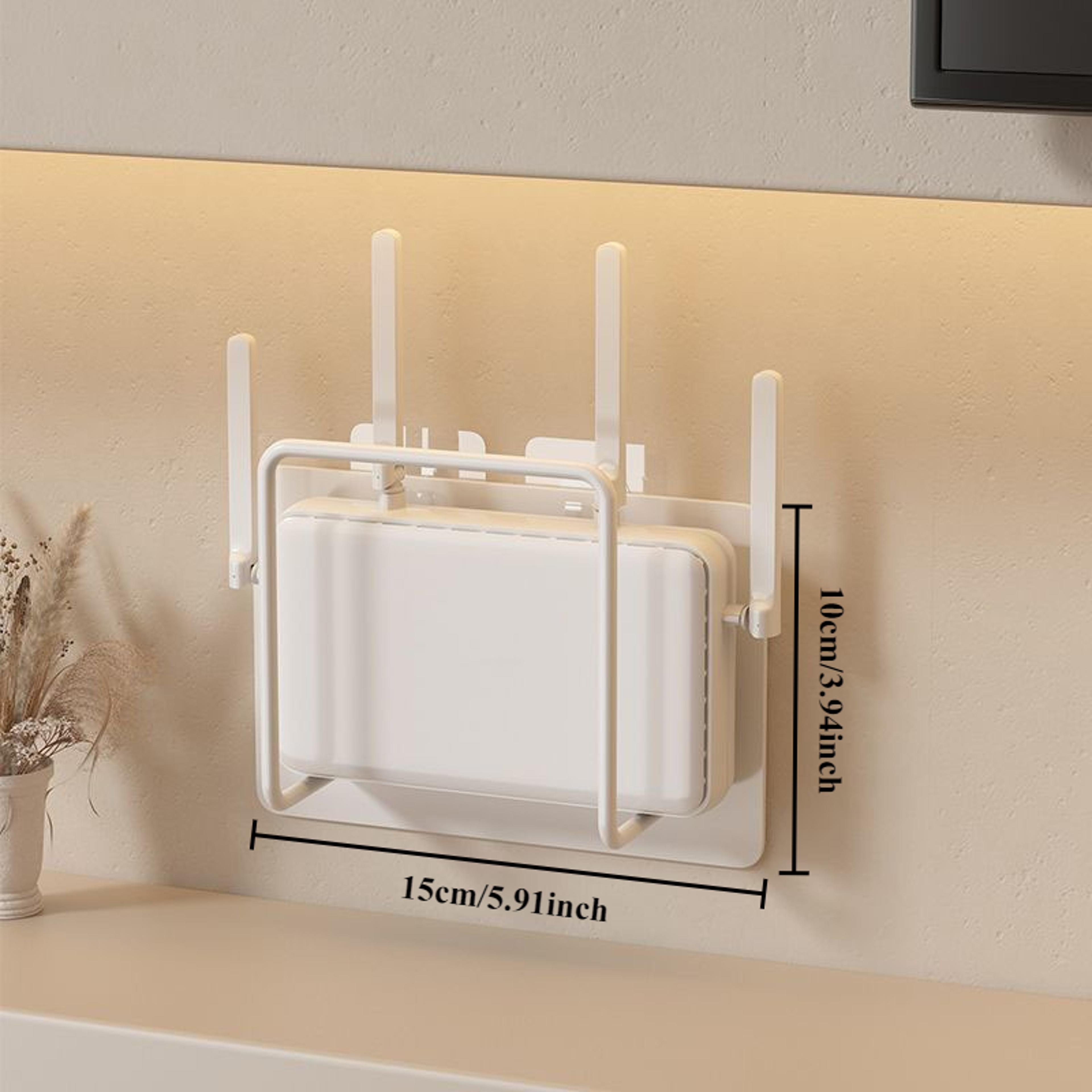 Wall Mount Router Shelf With Cable Organizer No Drill WiFi Router Holder 1