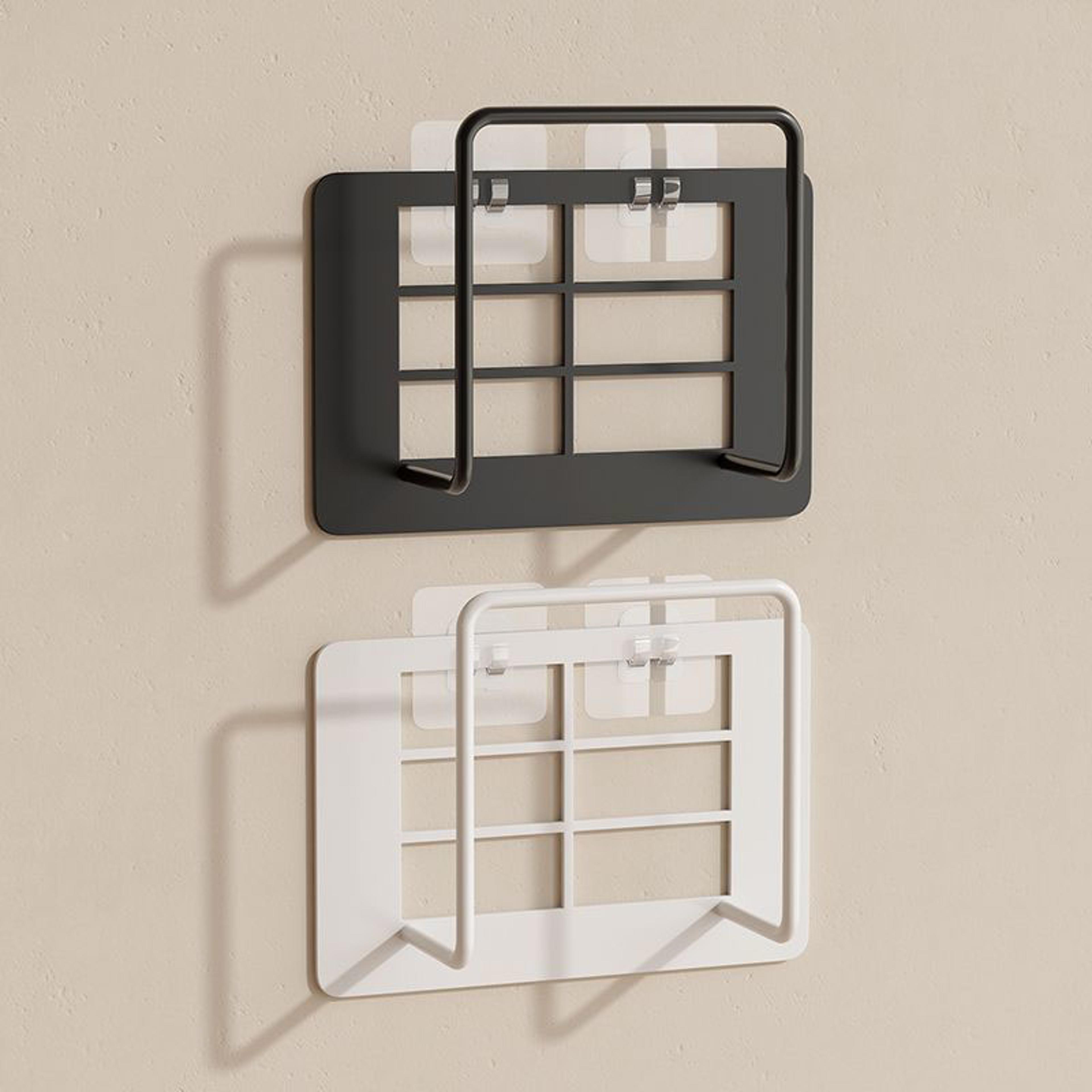 Wall Mount Router Shelf With Cable Organizer No Drill WiFi Router Holder 4