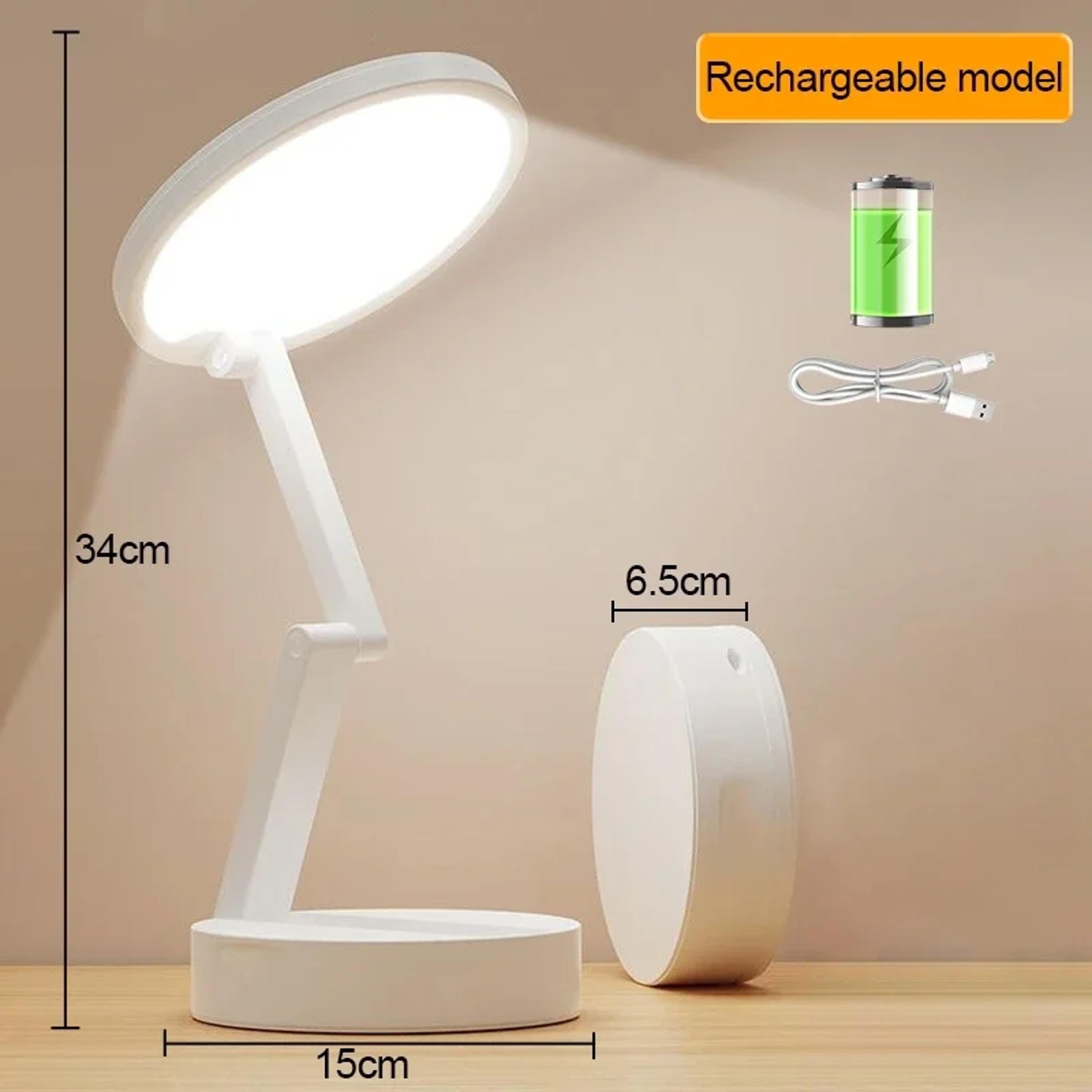 FoldLite Rechargeable LED Desk Lamp Portable Foldable USB Reading Light 7