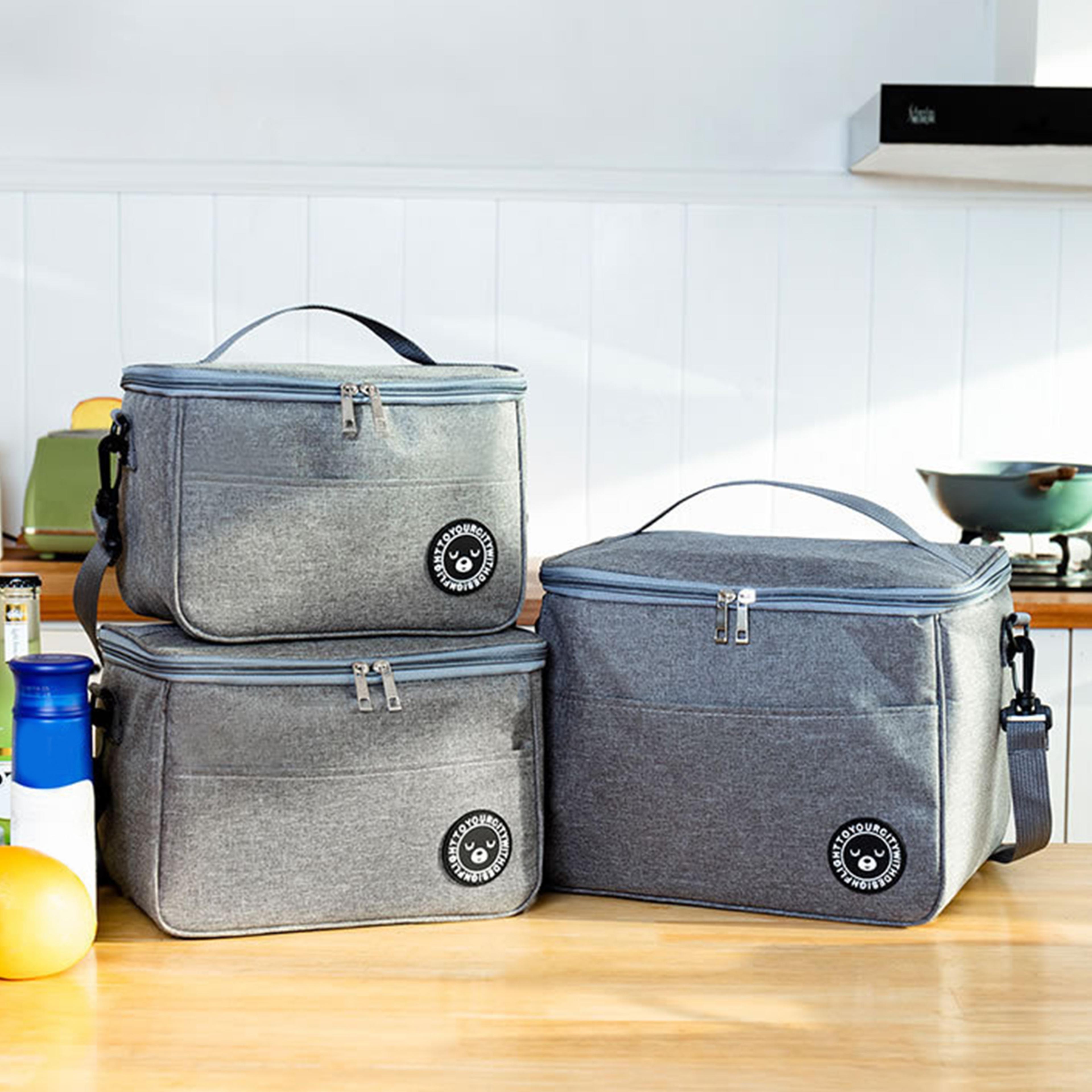insulated lunch box bag with shoulder strap, leakproof & travel-friendly for work, school & picnics