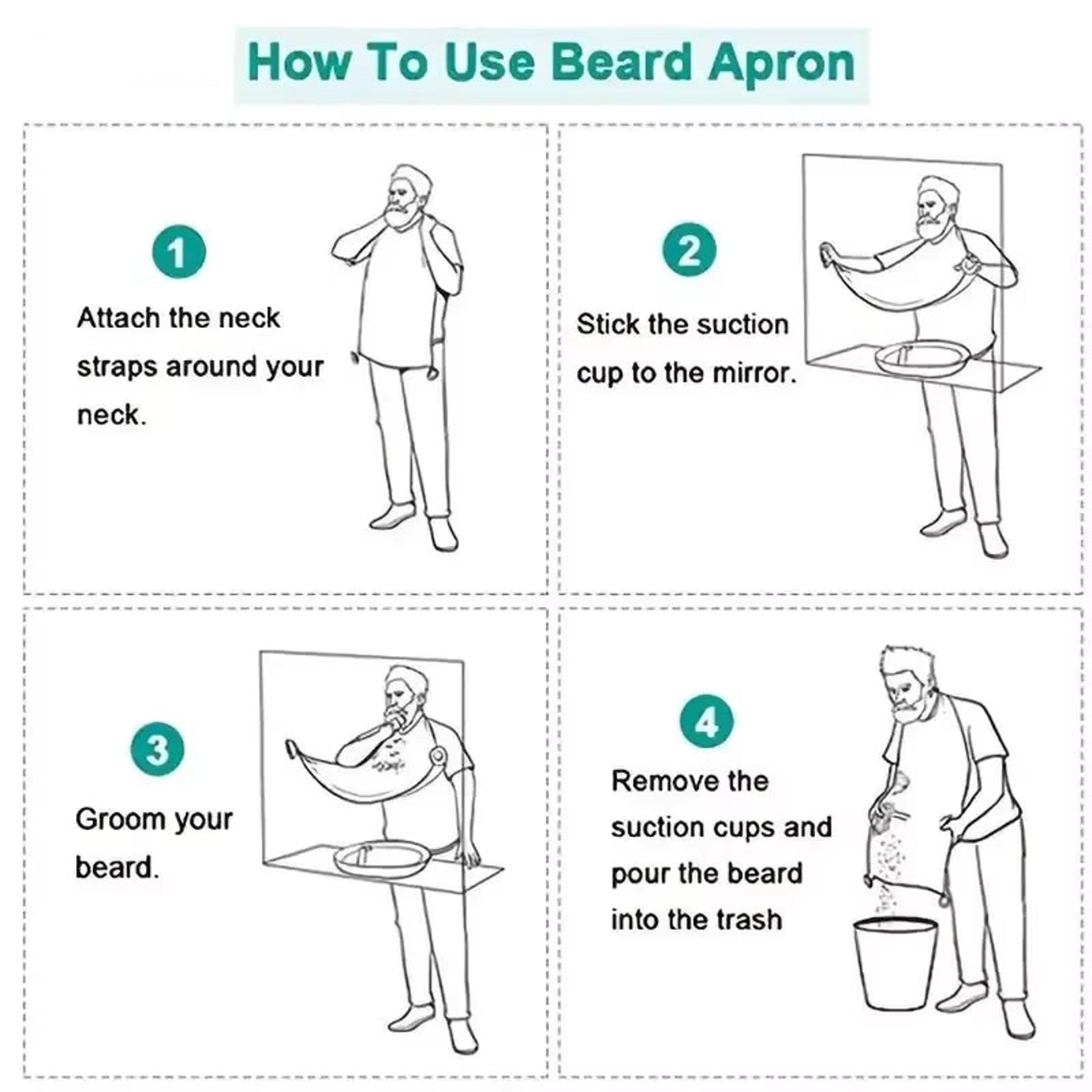 Beard Shaving Apron for Men Hairdresser Cleaning Bib Grooming  Hygiene Essential Ideal Gift
