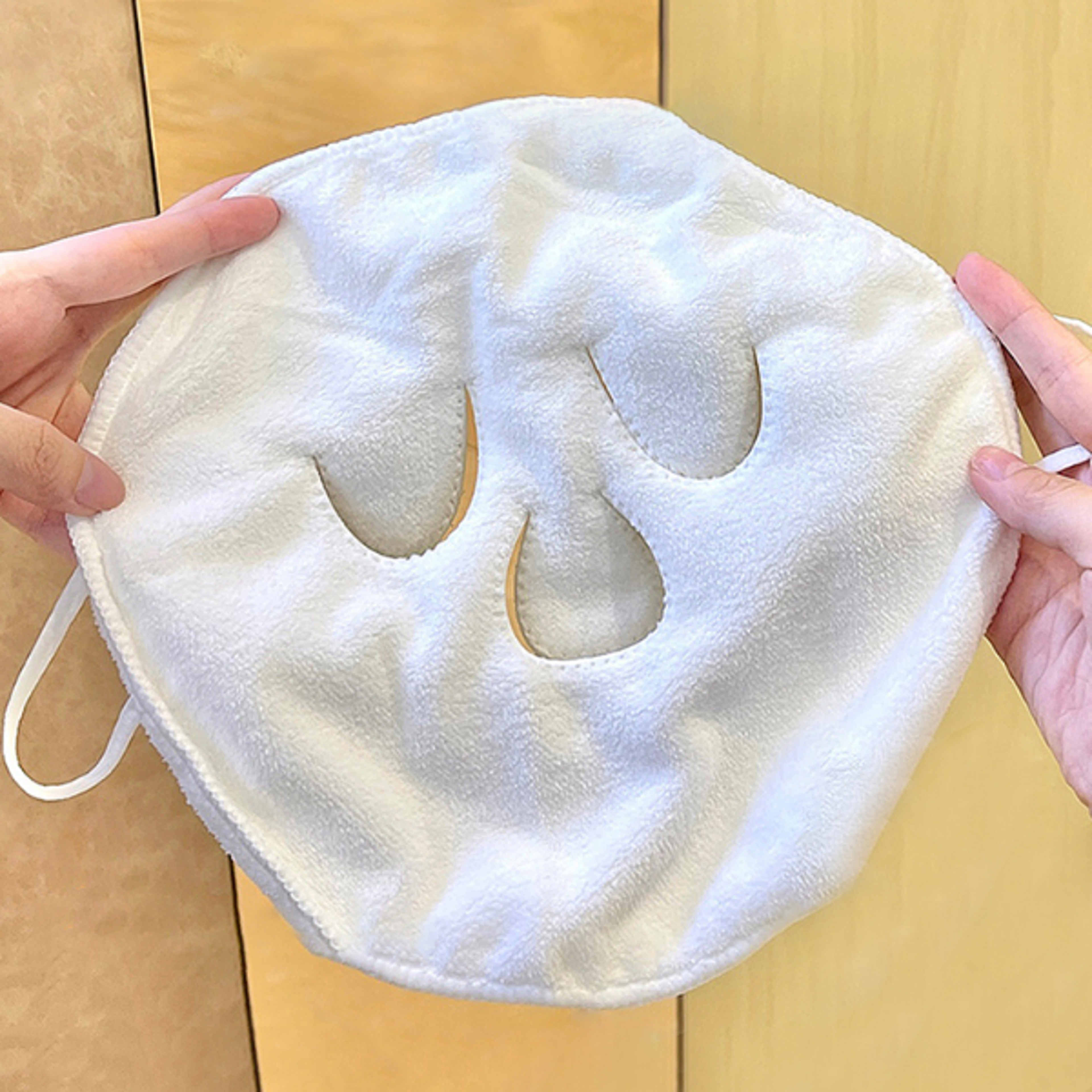 Steam Heating Face Towel Soft Hanging Ear Compress Towel for Hot Cold Therapy  Skin Care