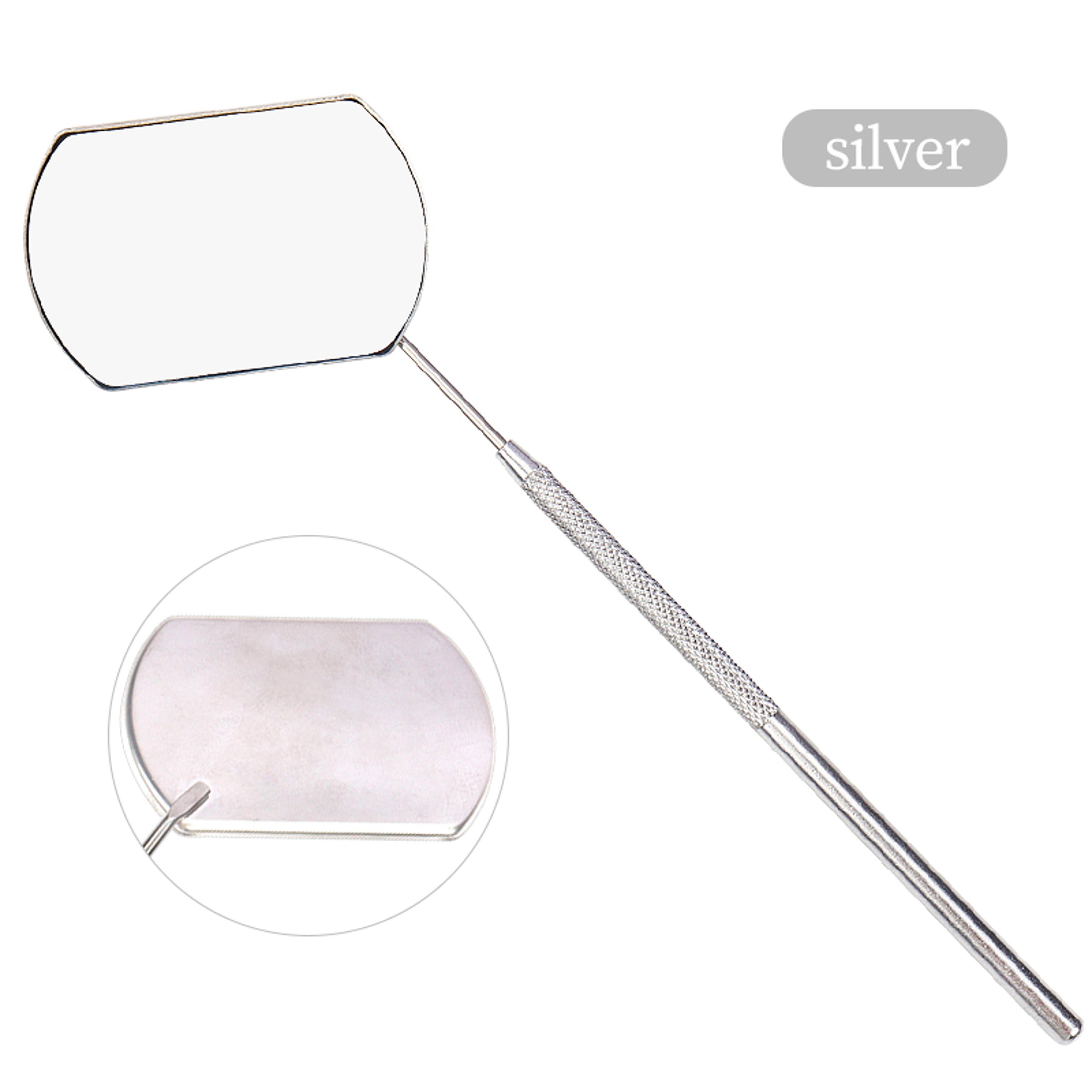 Stainless Steel Eyelash Checking Mirror Portable Lash Lifting  Extension Tech Tool